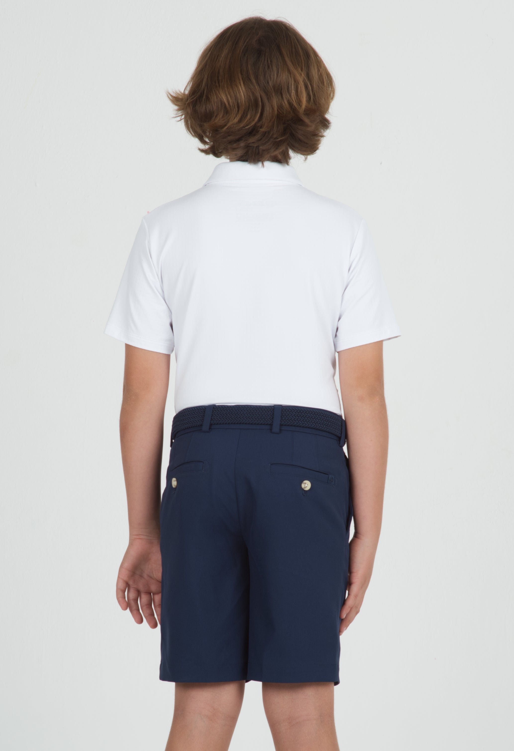 IBKÜL - Youth Solid Short Sleeve Polo - 94199B - Color: White