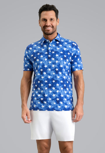 IBKÜL - American Dream Short Sleeve Polo - Color: Navy