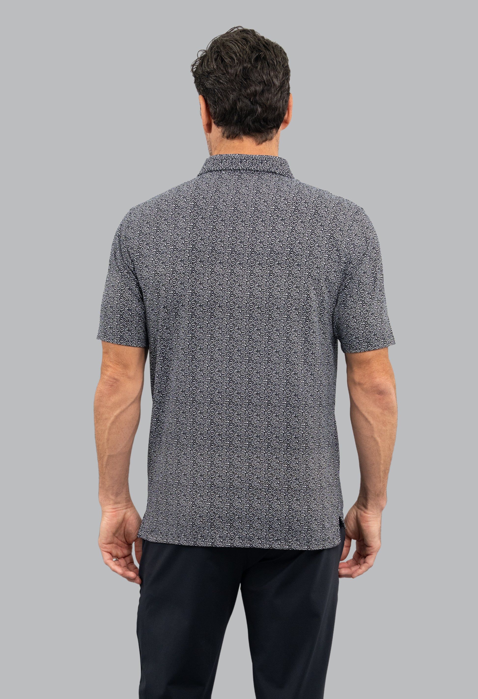 IBKÜL - Sand Dollar Short Sleeve Polo - Color: Pool Party/Royal