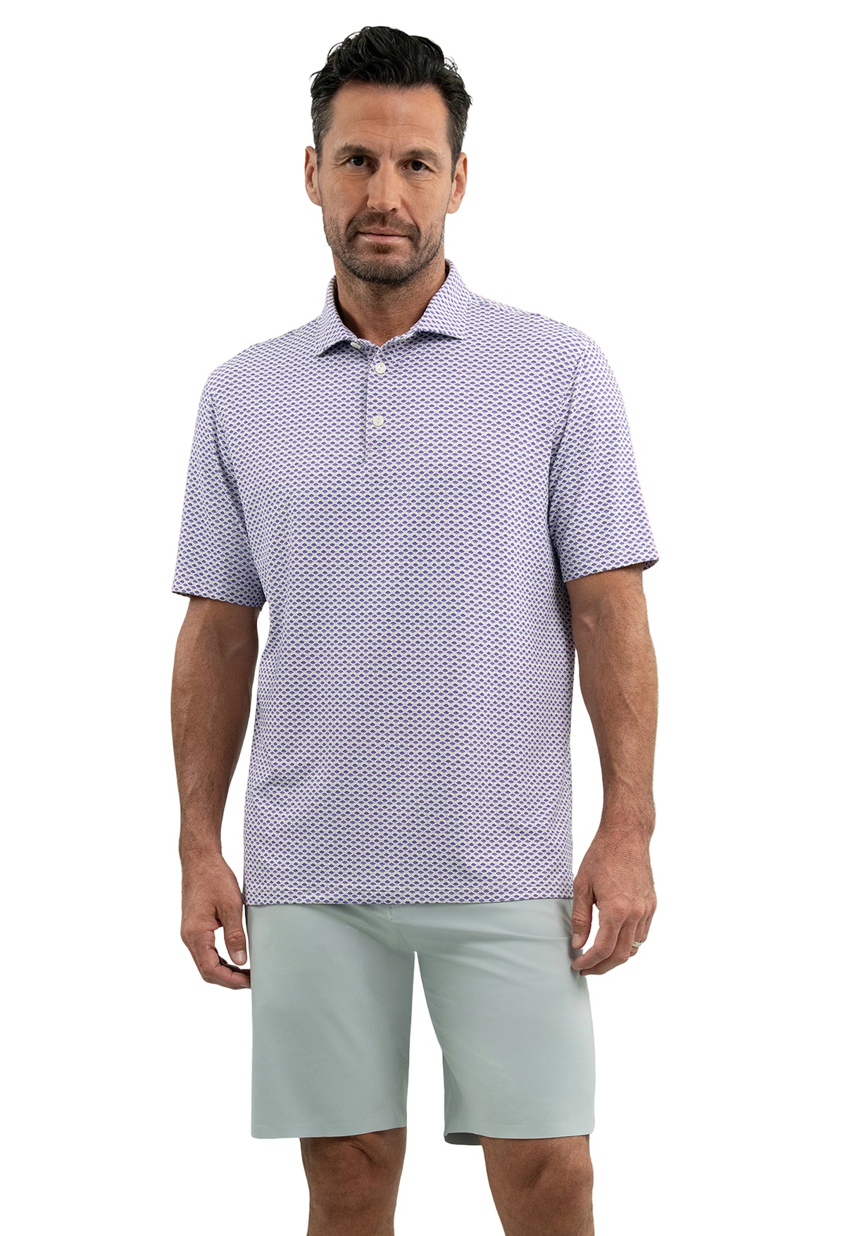 Fan Flowers Short Sleeve Polo