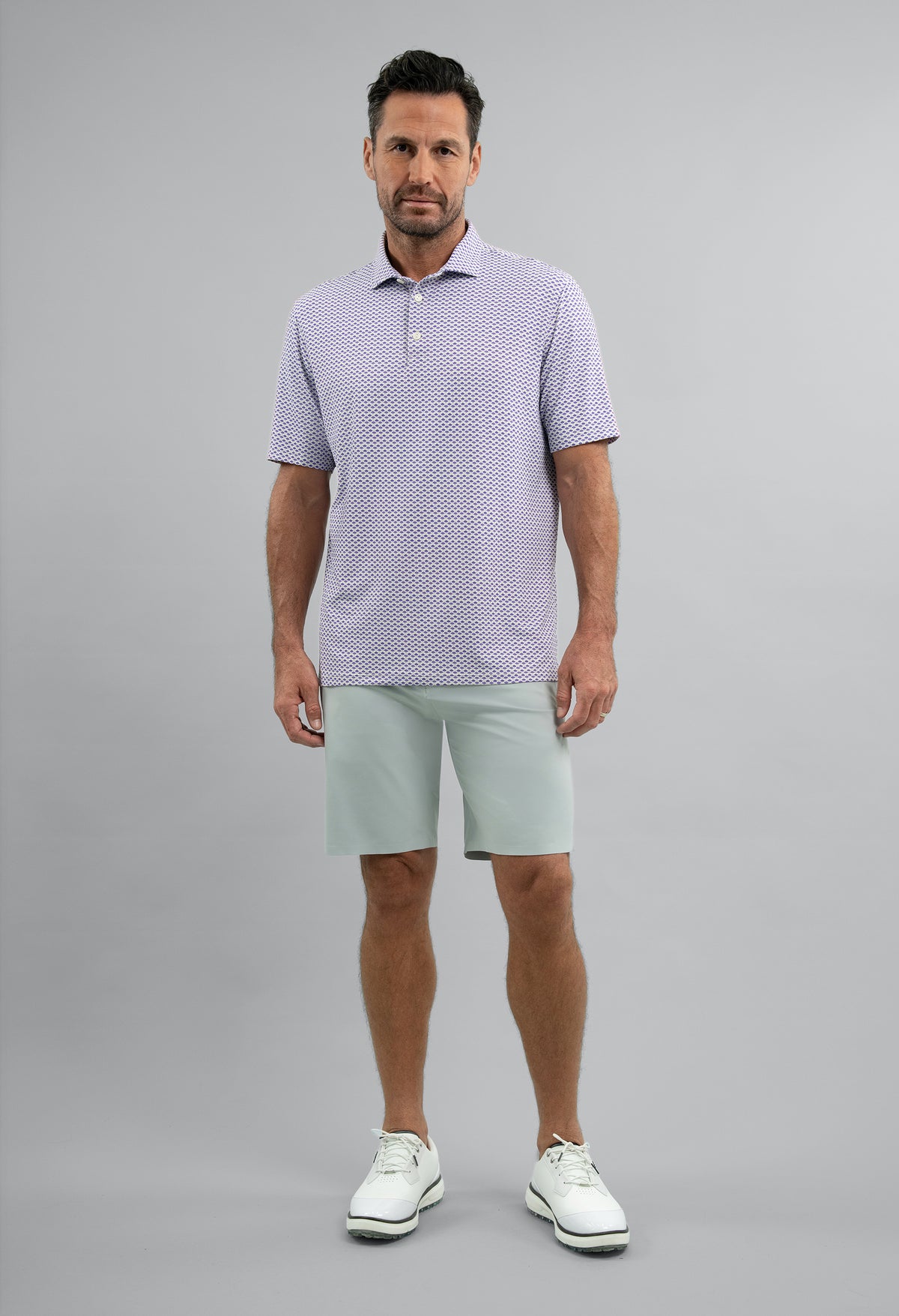 Fan Flowers Short Sleeve Polo