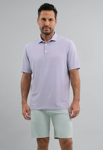 Fan Flowers Short Sleeve Polo