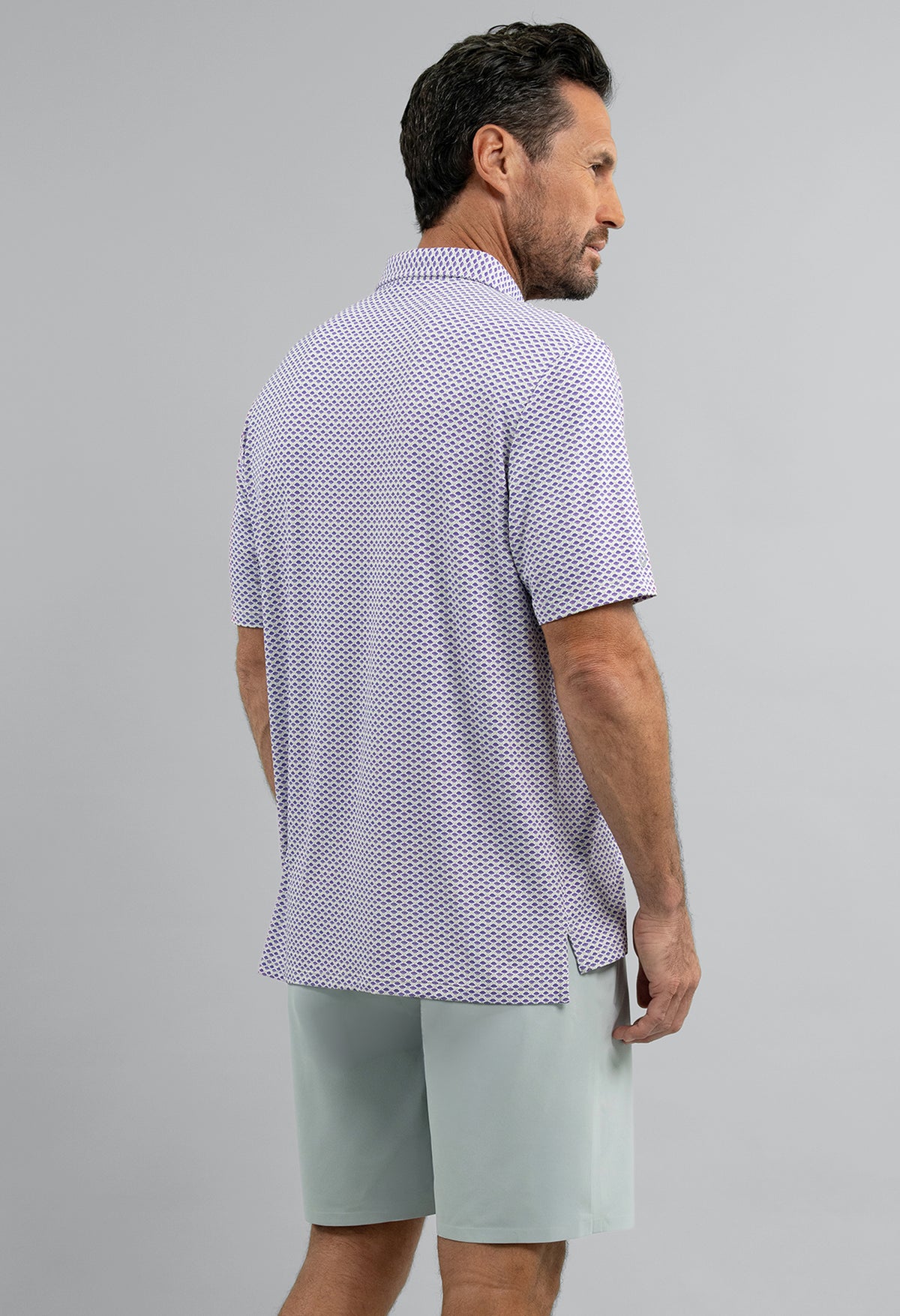 Fan Flowers Short Sleeve Polo