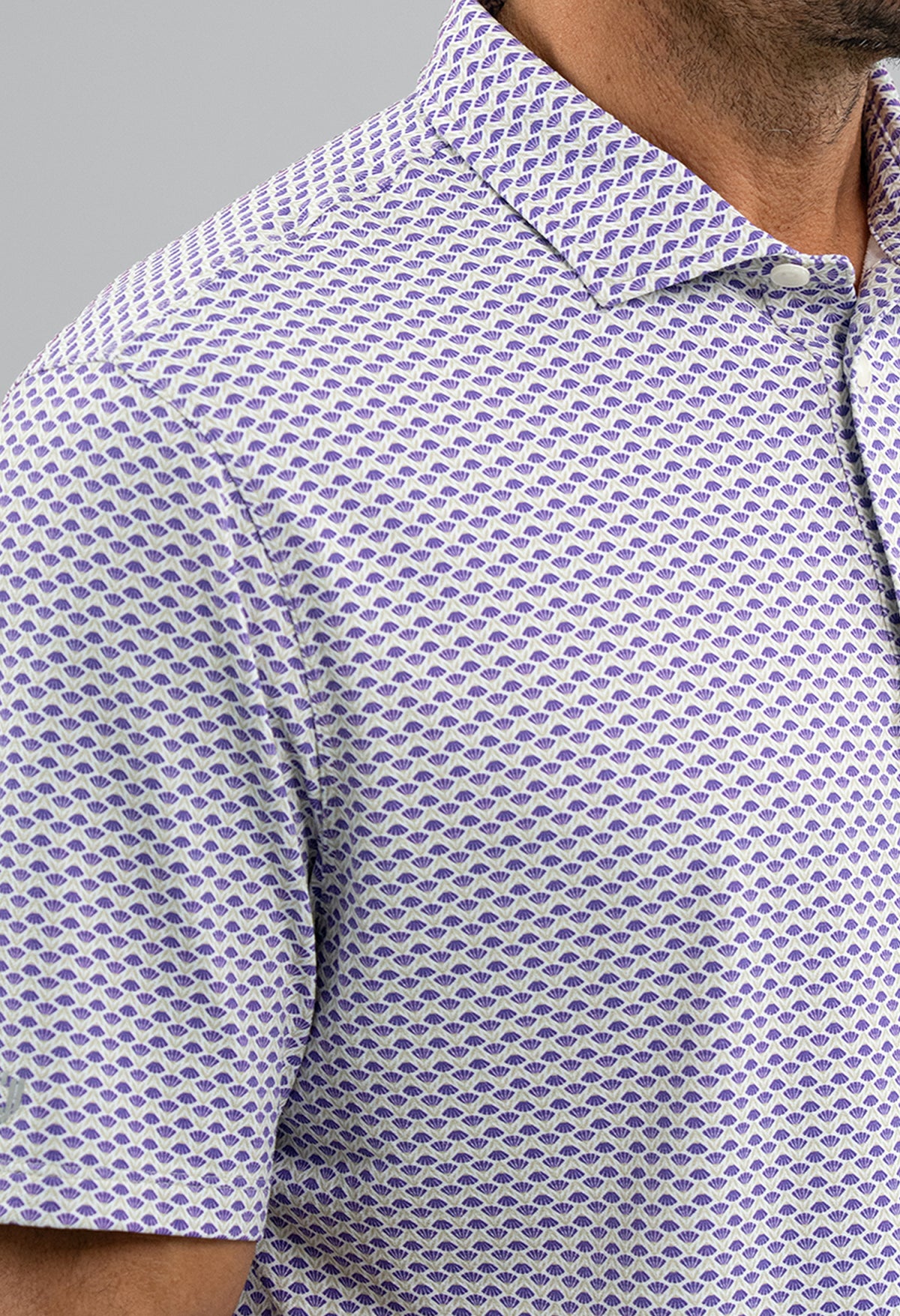 Fan Flowers Short Sleeve Polo