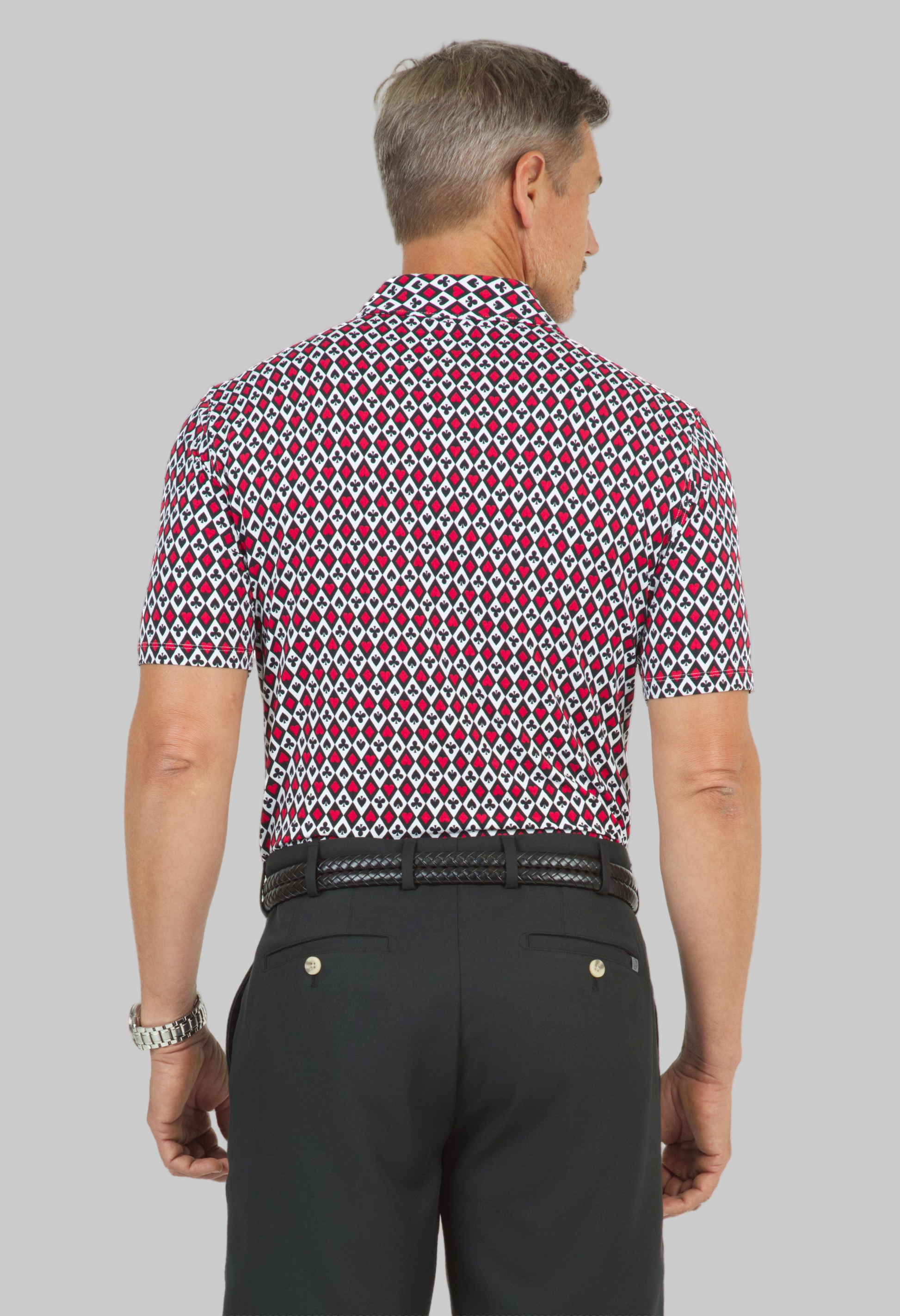 strapless open back dress Ibkul Casino Royale Printed Short Sleeve Polo Golf Shirt, Mens, M, Casino Royale/White