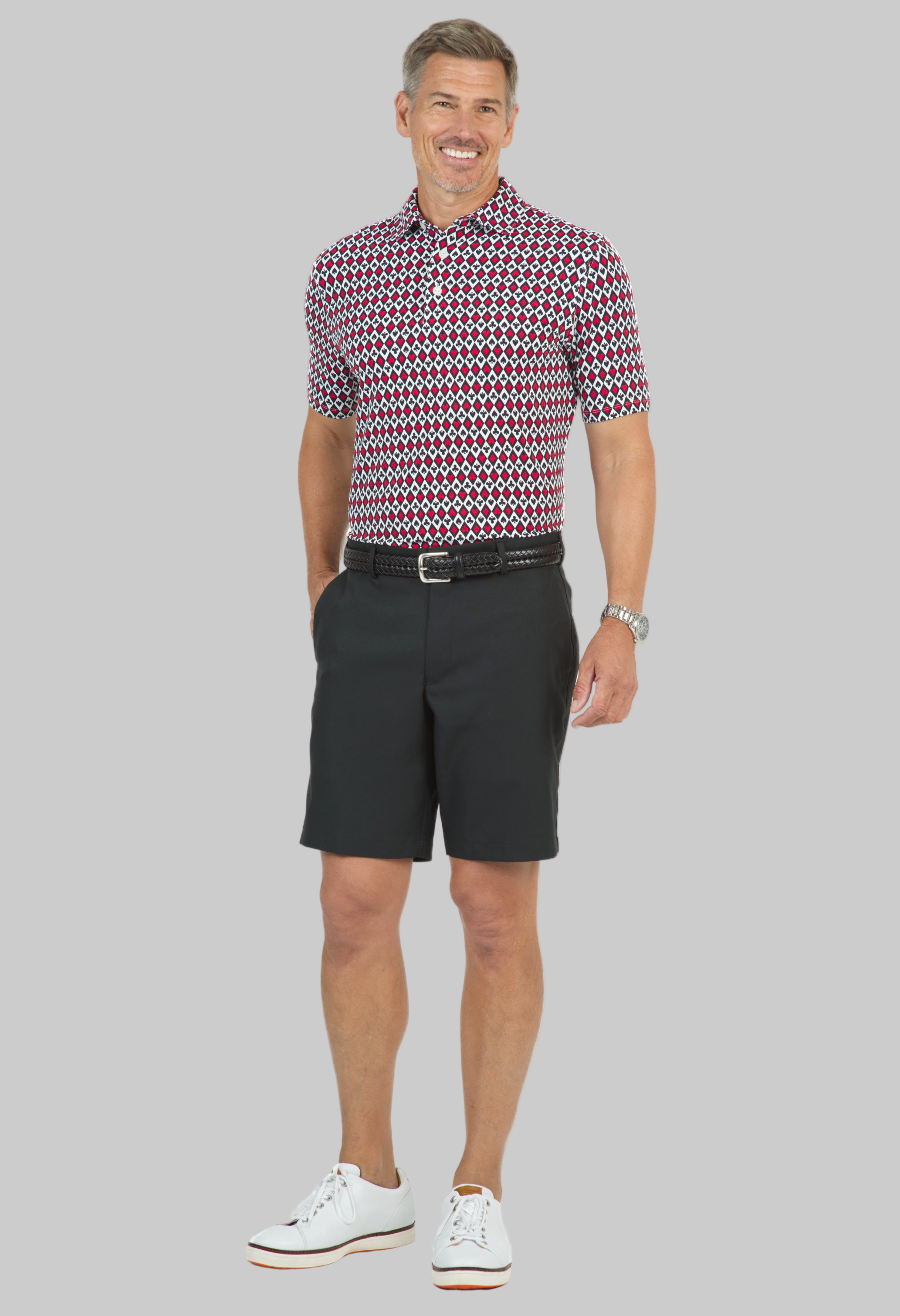 Casino Royale Print Short Sleeve Polo (Modern Fit)