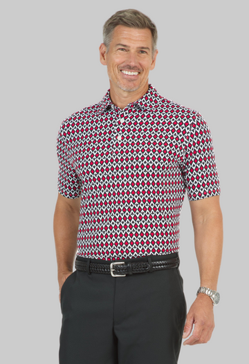 Casino Royale Print Short Sleeve Polo (Modern Fit)