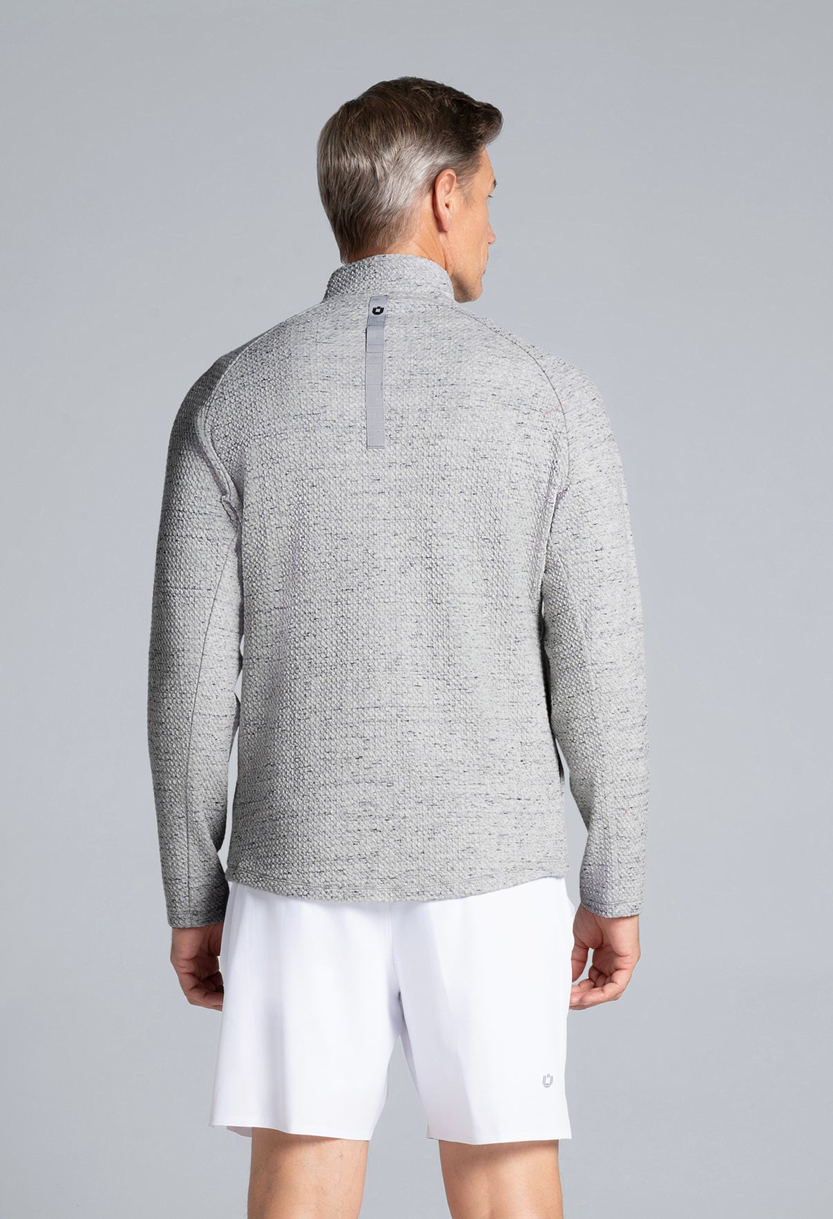 IBKÜL - Solid Popcorn Stitch Zip Mock Pullover - 95001 - Color: Oxford