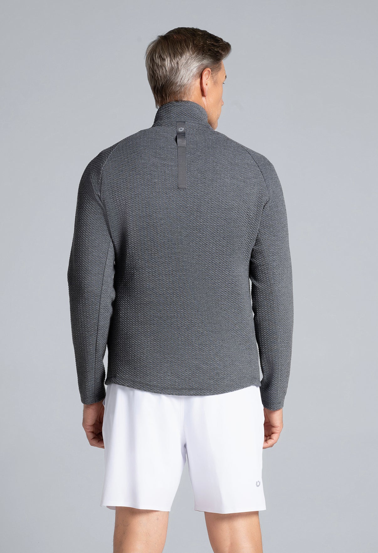 IBKÜL - Solid Popcorn Stitch Zip Mock Pullover - 95001 - Color: Black