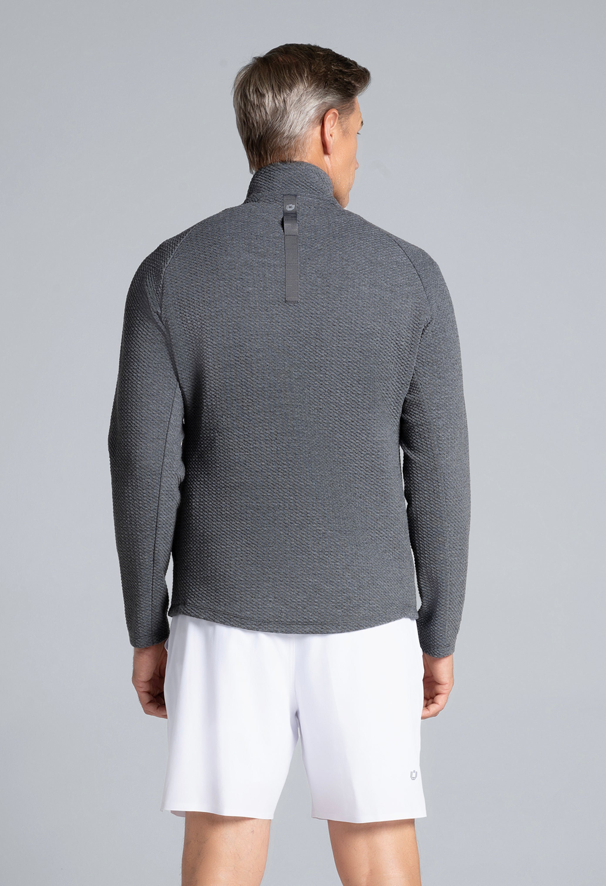IBKÜL - Solid Popcorn Stitch Zip Mock Pullover - 95001 - Color: Black