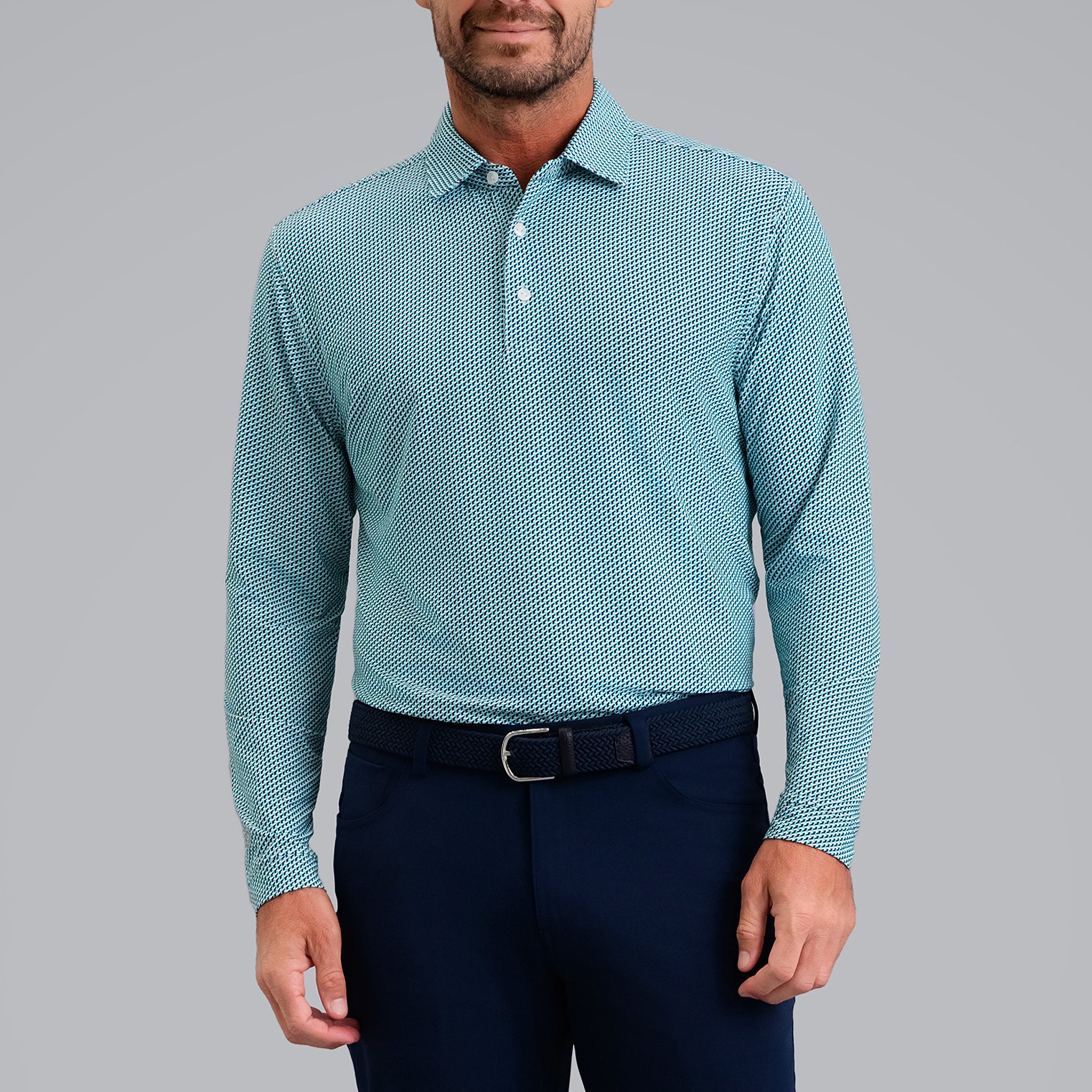 Cube Art Long Sleeve Polo