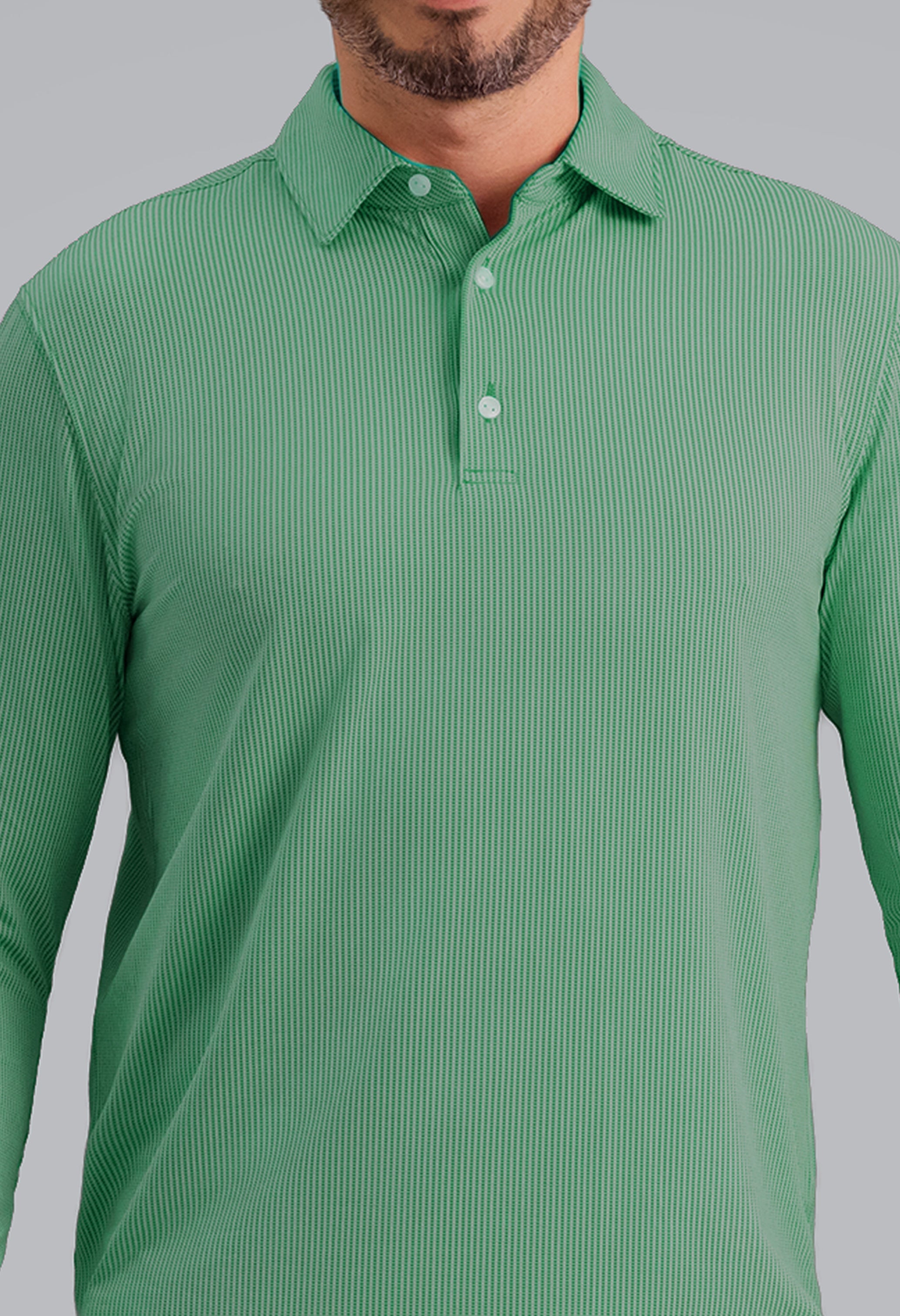 IBKÜL - Combo Stitch Long Sleeve Polo