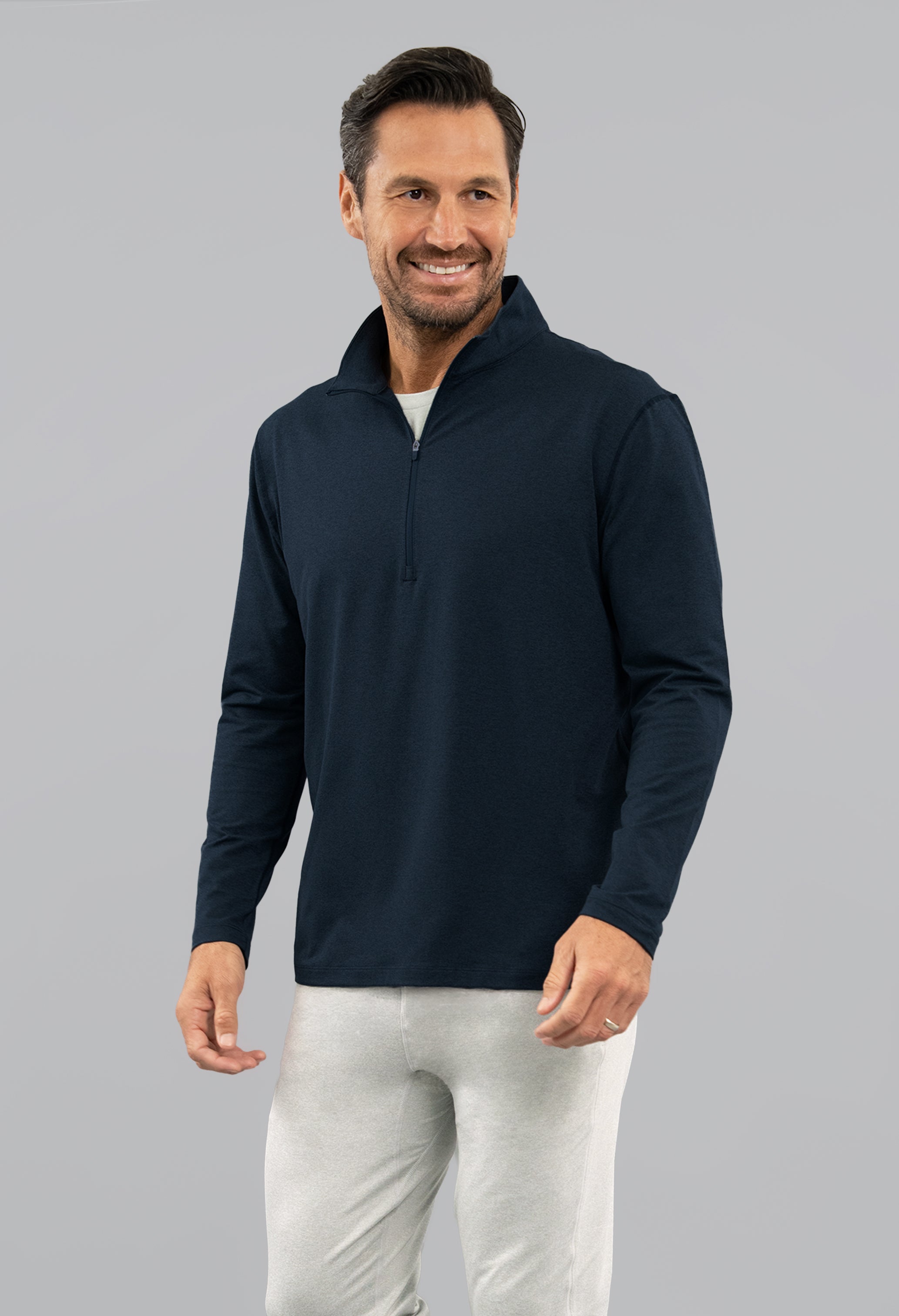 Men's IBKomfortable Zip Mock Pullover