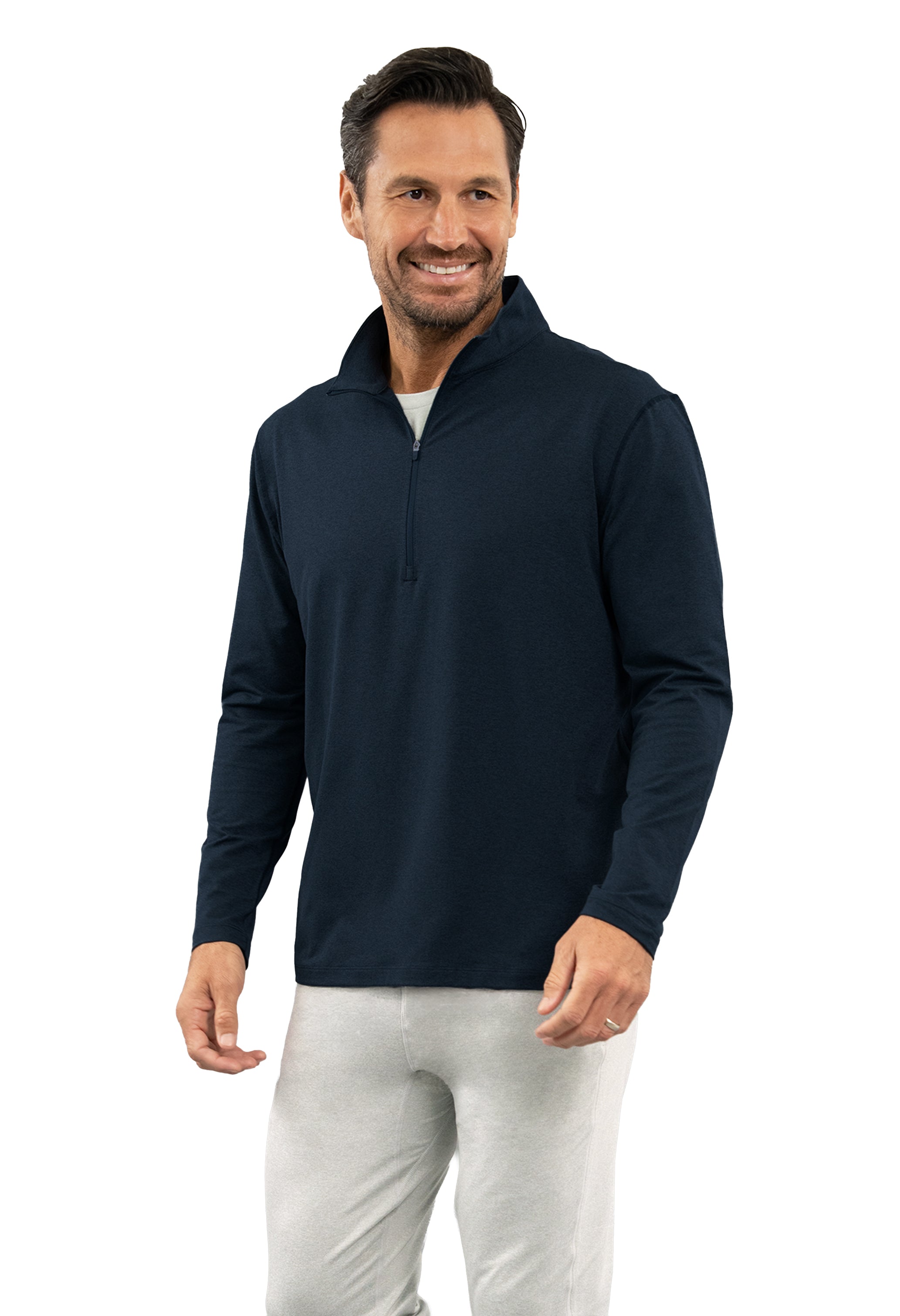 Men's IBKomfortable Zip Mock Pullover