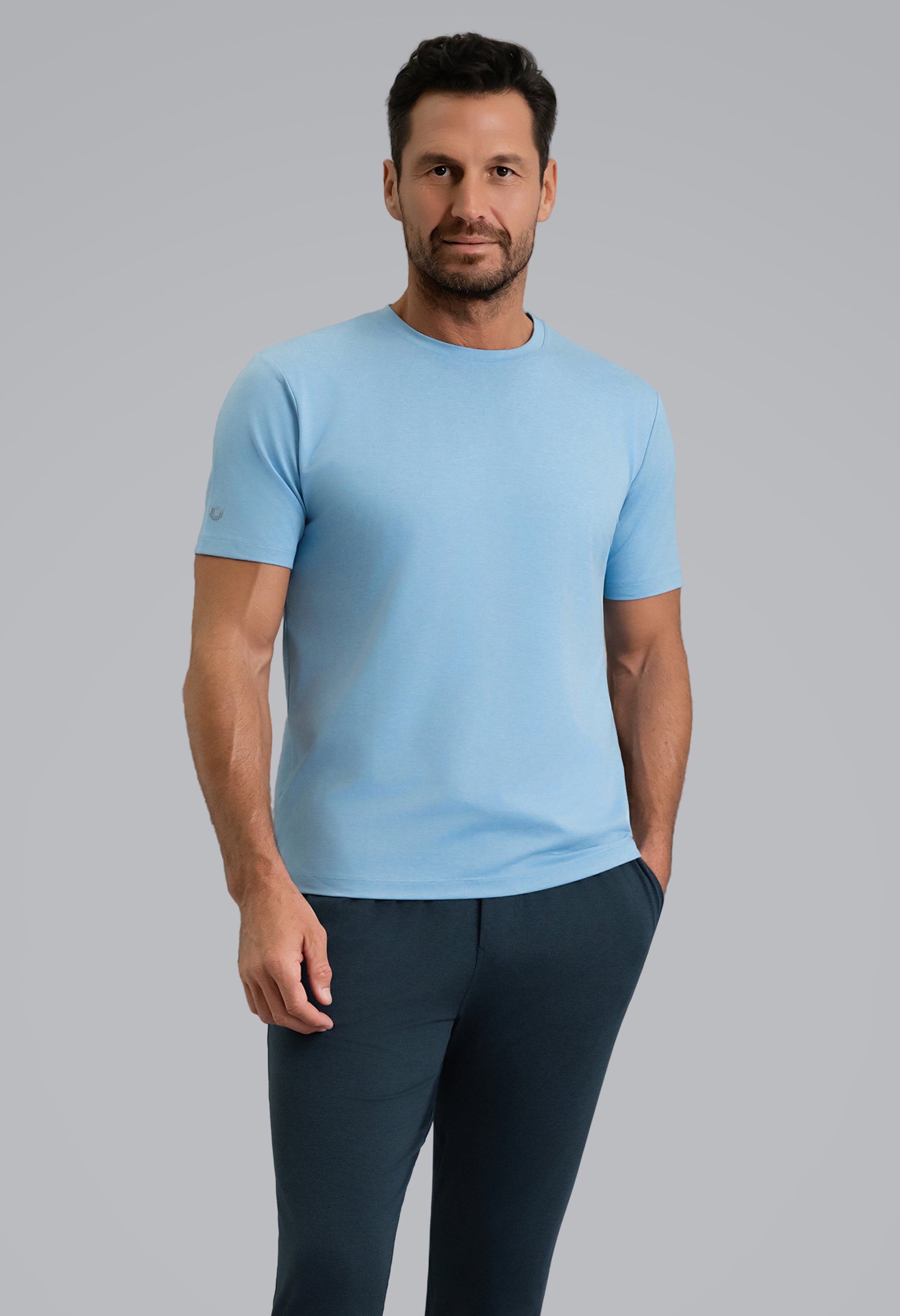 IBKÜL - Men's IBKomfortable Short Sleeve Tee - Color: Chambray Heather