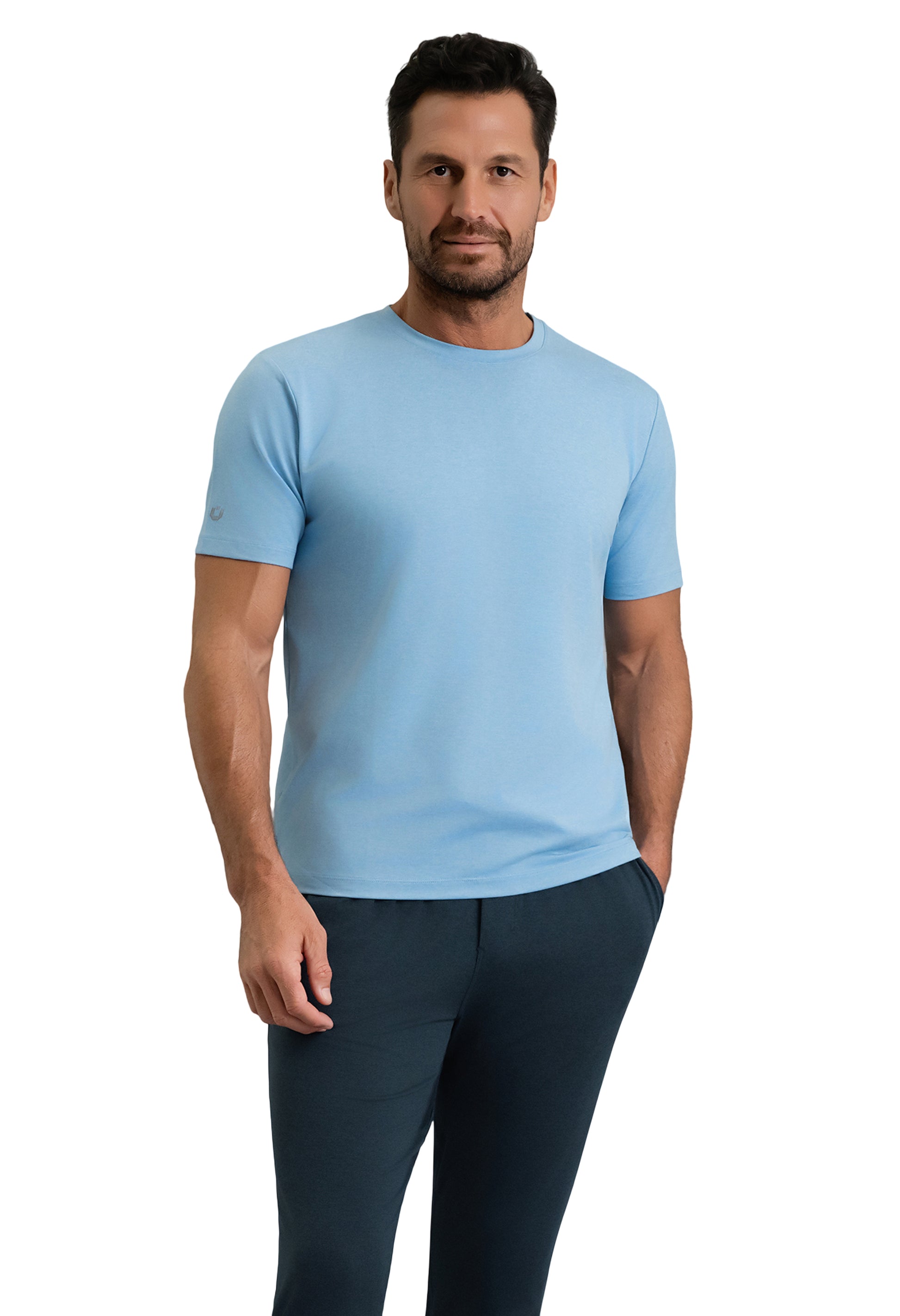 IBKÜL - Men's IBKomfortable Short Sleeve Tee - Color: Chambray Heather