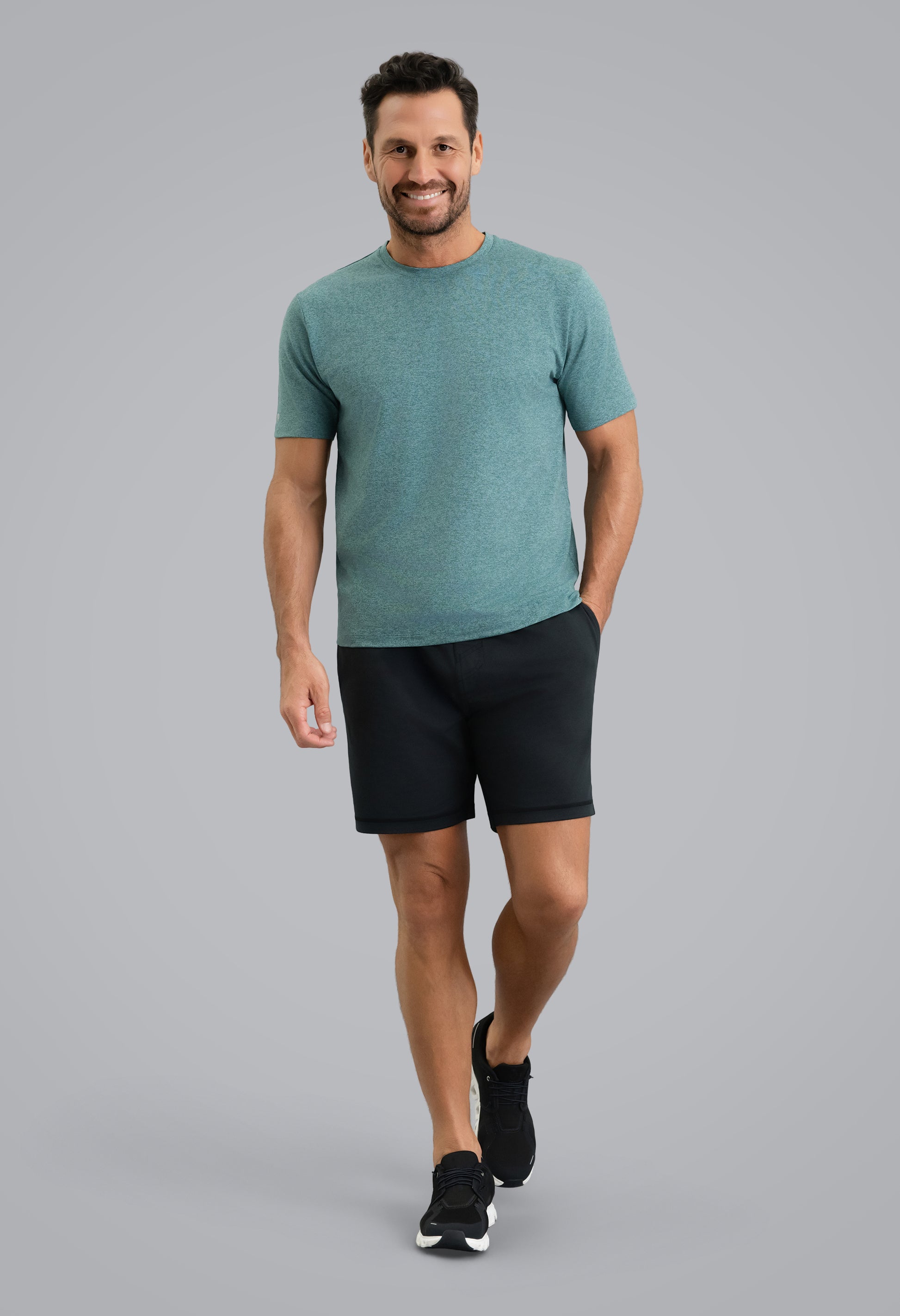 IBKÜL - Men's IBKomfortable Short Sleeve Tee - Color: Teal Heather