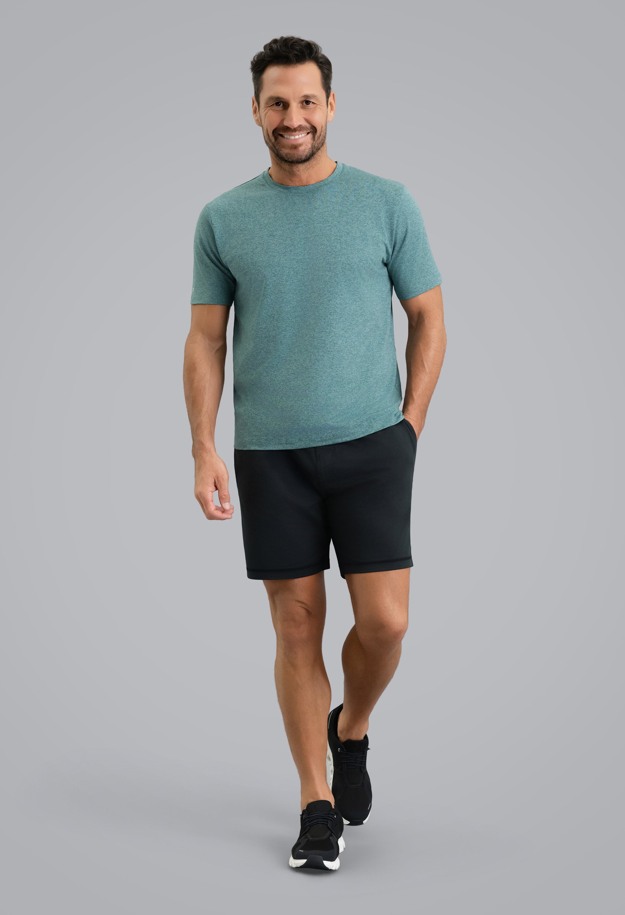IBKÜL - Men's IBKomfortable Short Sleeve Tee - Color: Teal Heather