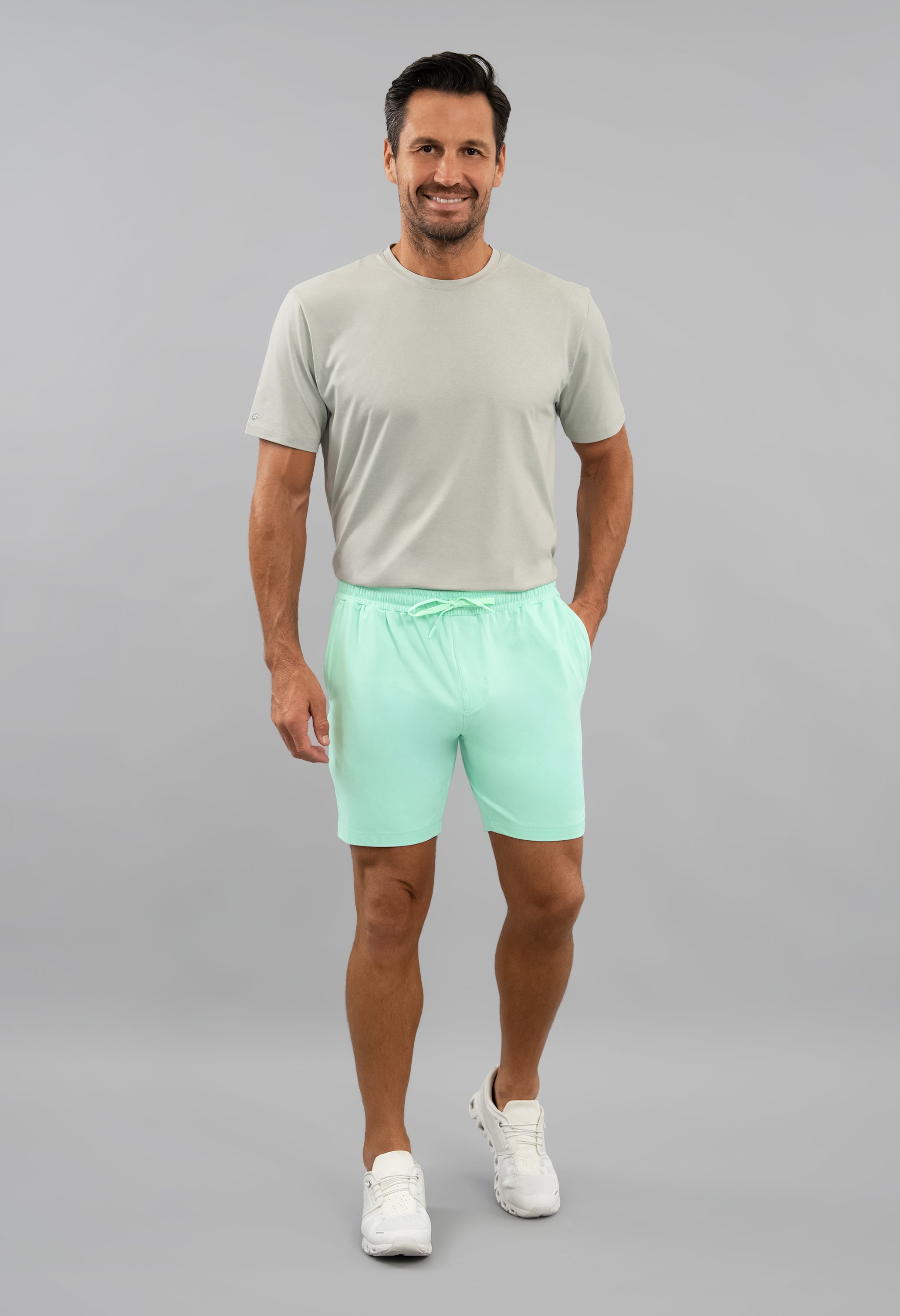 IBKÜL - Men's IBKomfortable Drawstring Short - Color: Pool Party Heather