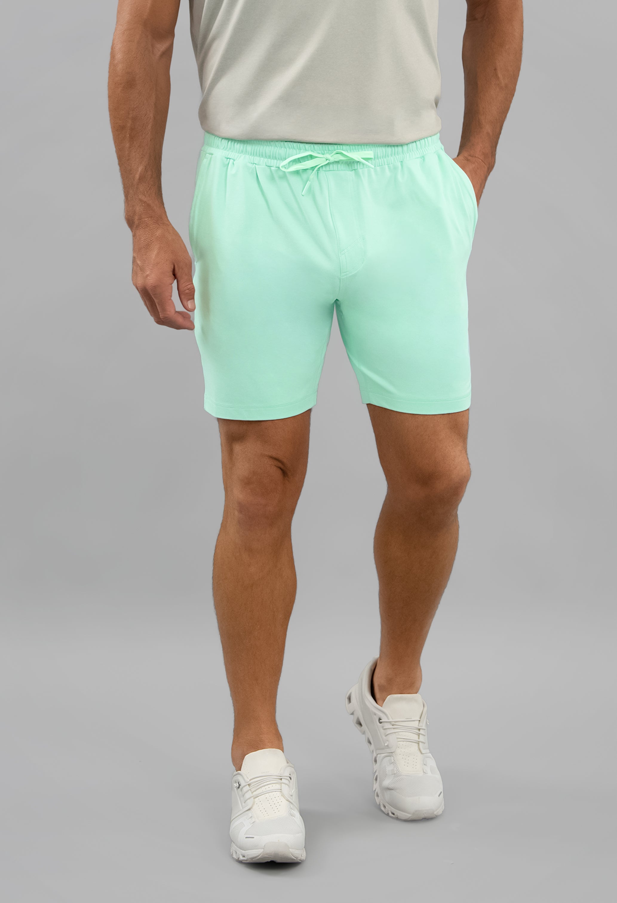 IBKÜL - Men's IBKomfortable Drawstring Short - Color: Pool Party Heather
