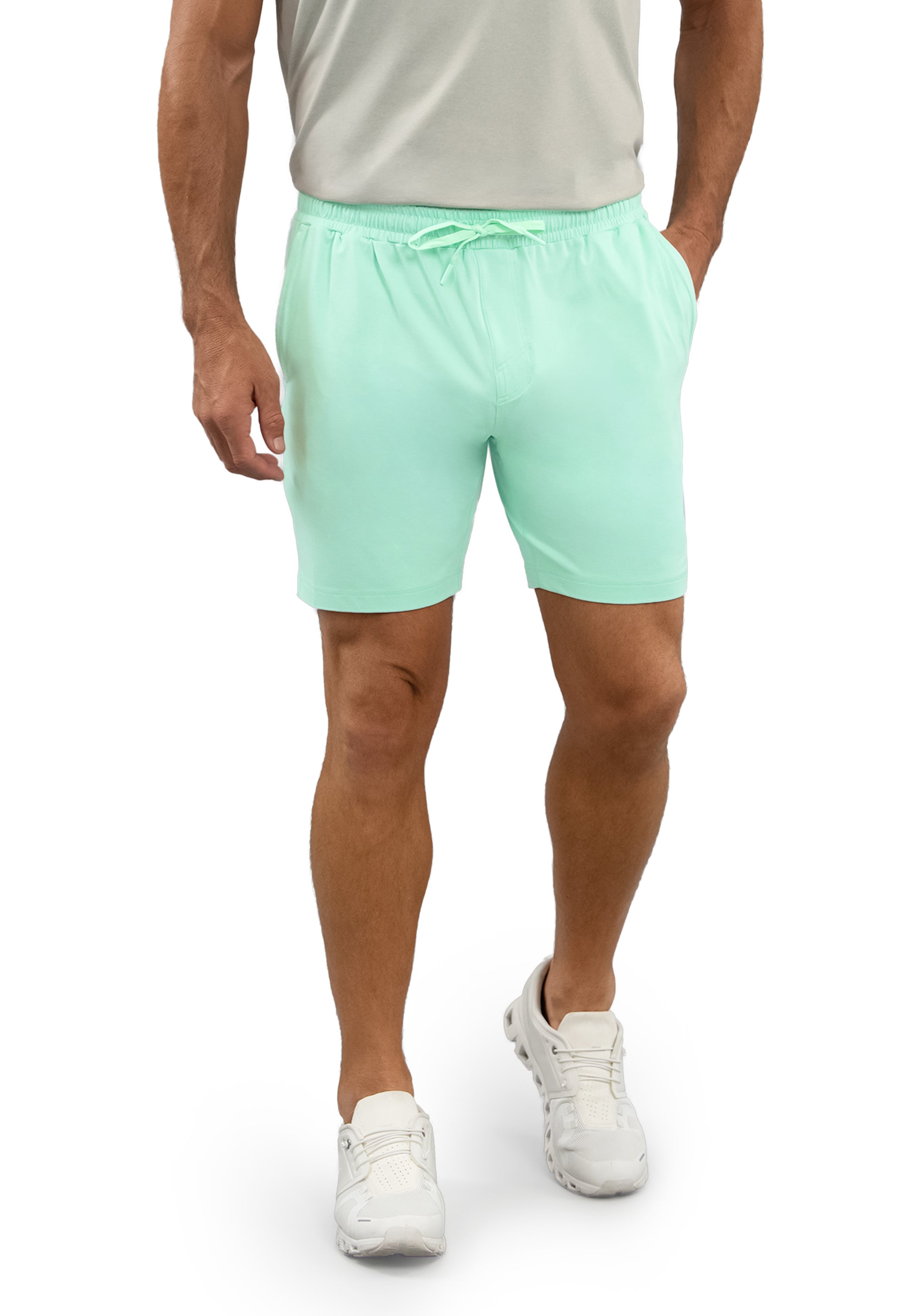 IBKÜL - Men's IBKomfortable Drawstring Short - Color: Pool Party Heather