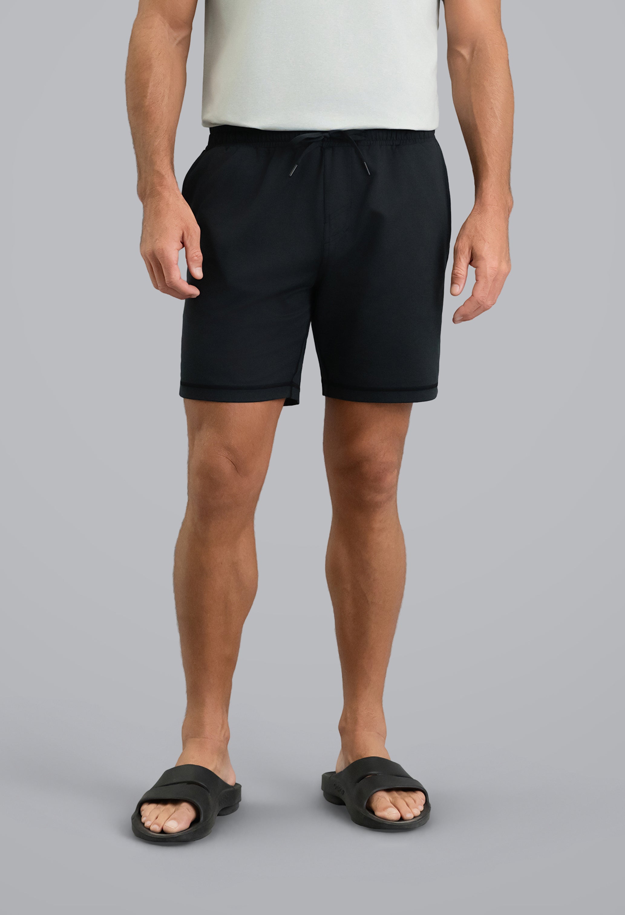 IBKÜL - Men's IBKomfortable Drawstring Short - Color: Black Heather