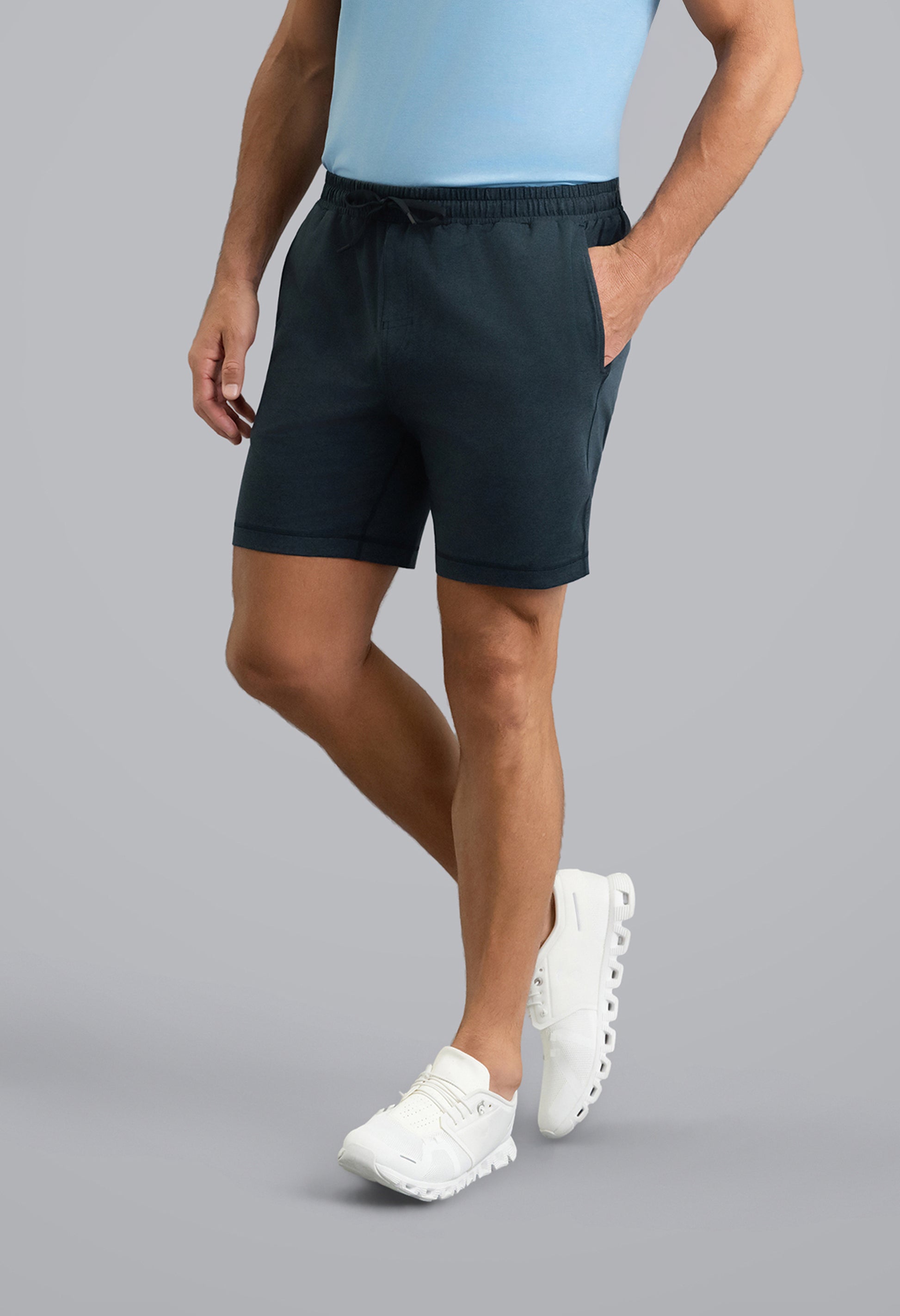 IBKÜL - Men's IBKomfortable Drawstring Short - Color: Navy Heather