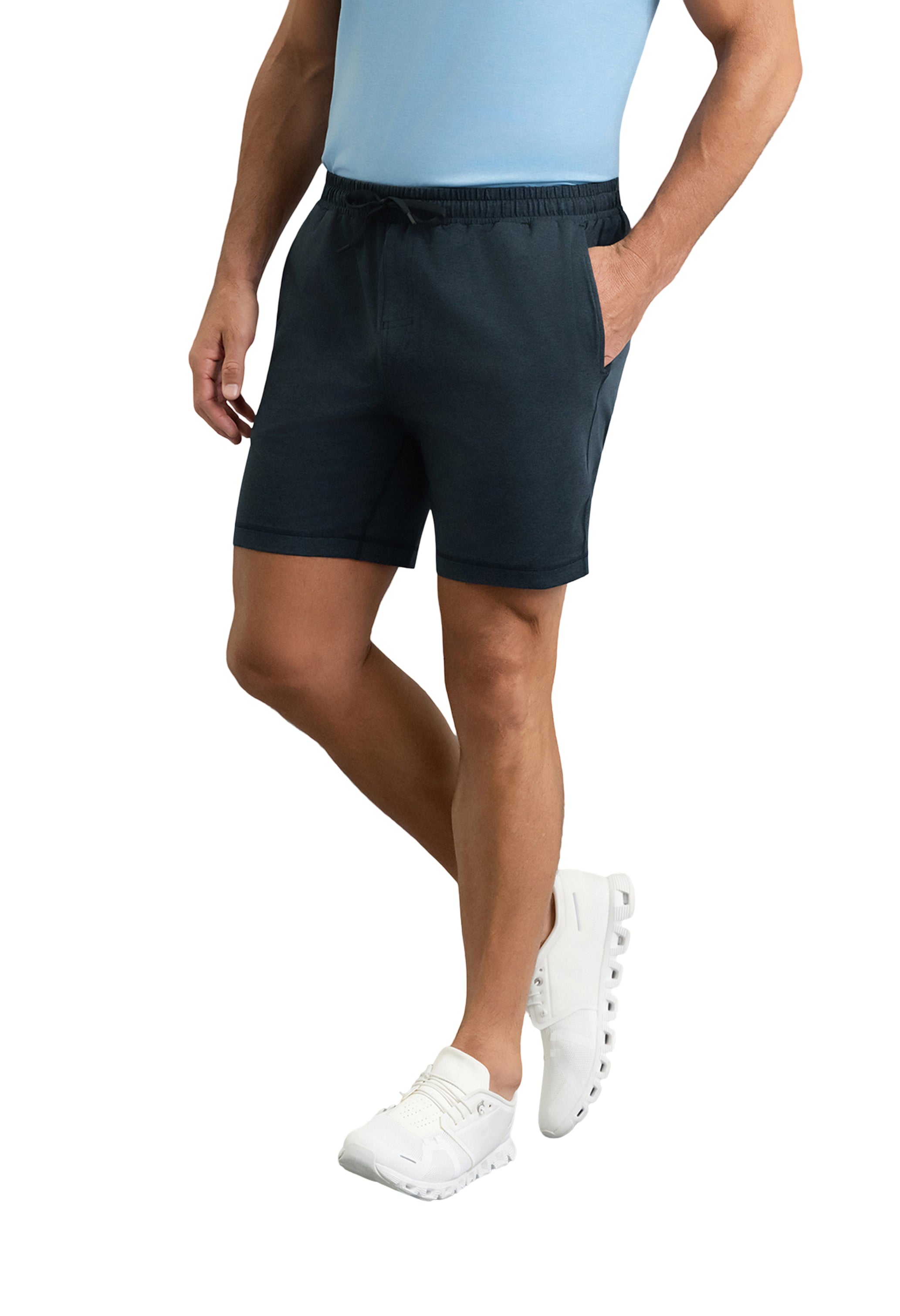 IBKÜL - Men's IBKomfortable Drawstring Short - Color: Navy Heather