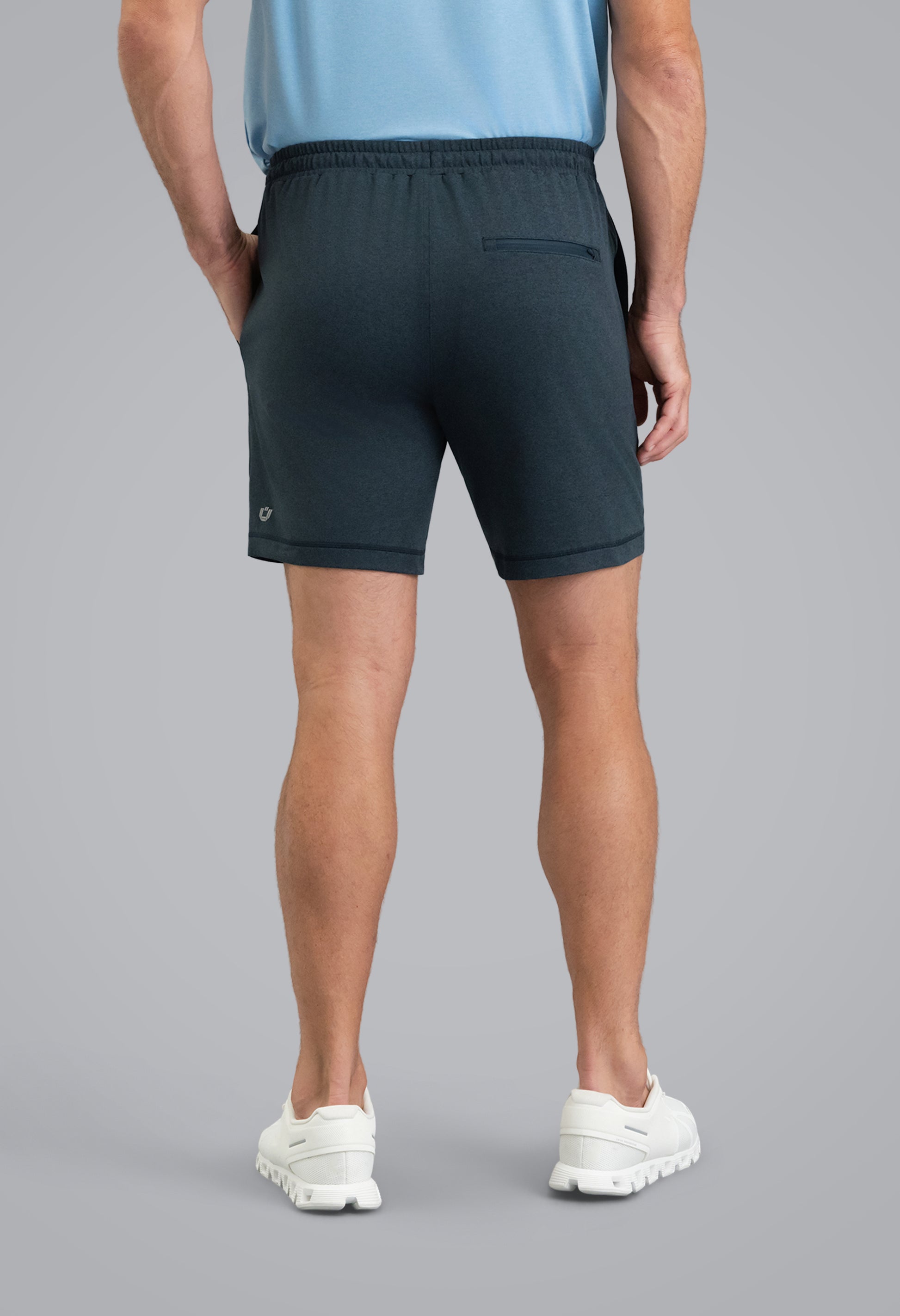 IBKÜL - Men's IBKomfortable Drawstring Short - Color: Navy Heather