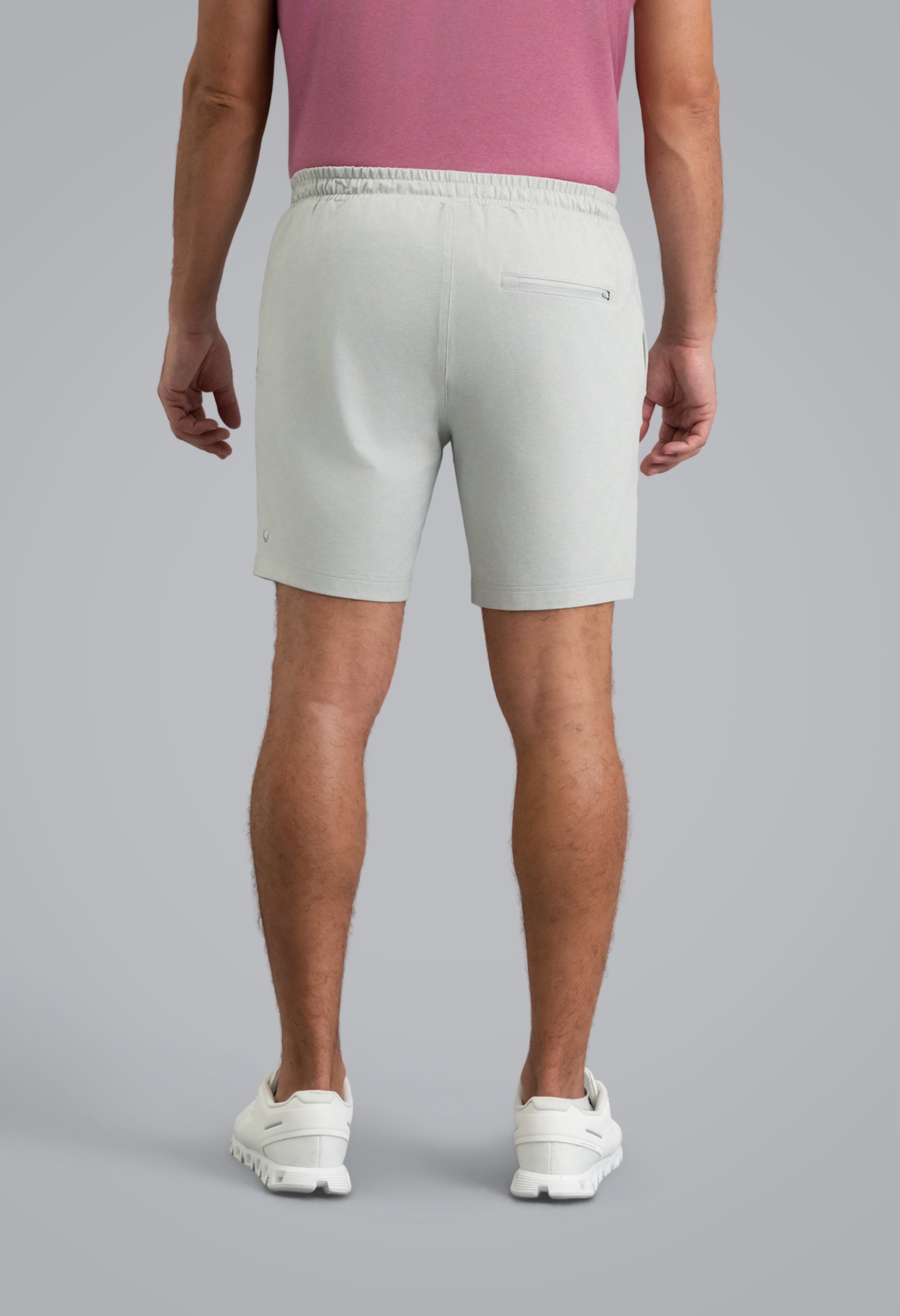 IBKÜL - Men's IBKomfortable Drawstring Short - Color: Silver Heather