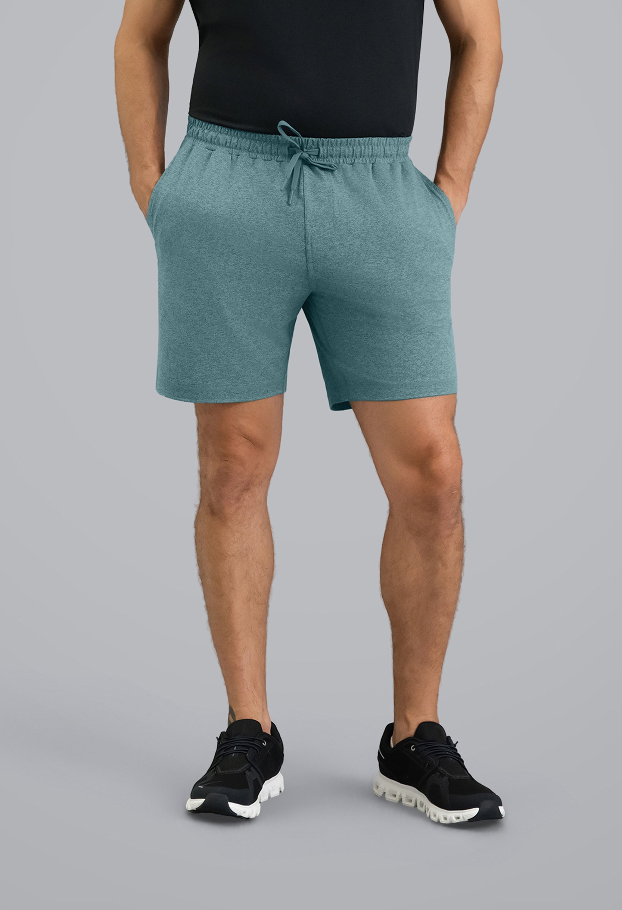 IBKÜL - Men's IBKomfortable Drawstring Short - Color: Teal Heather
