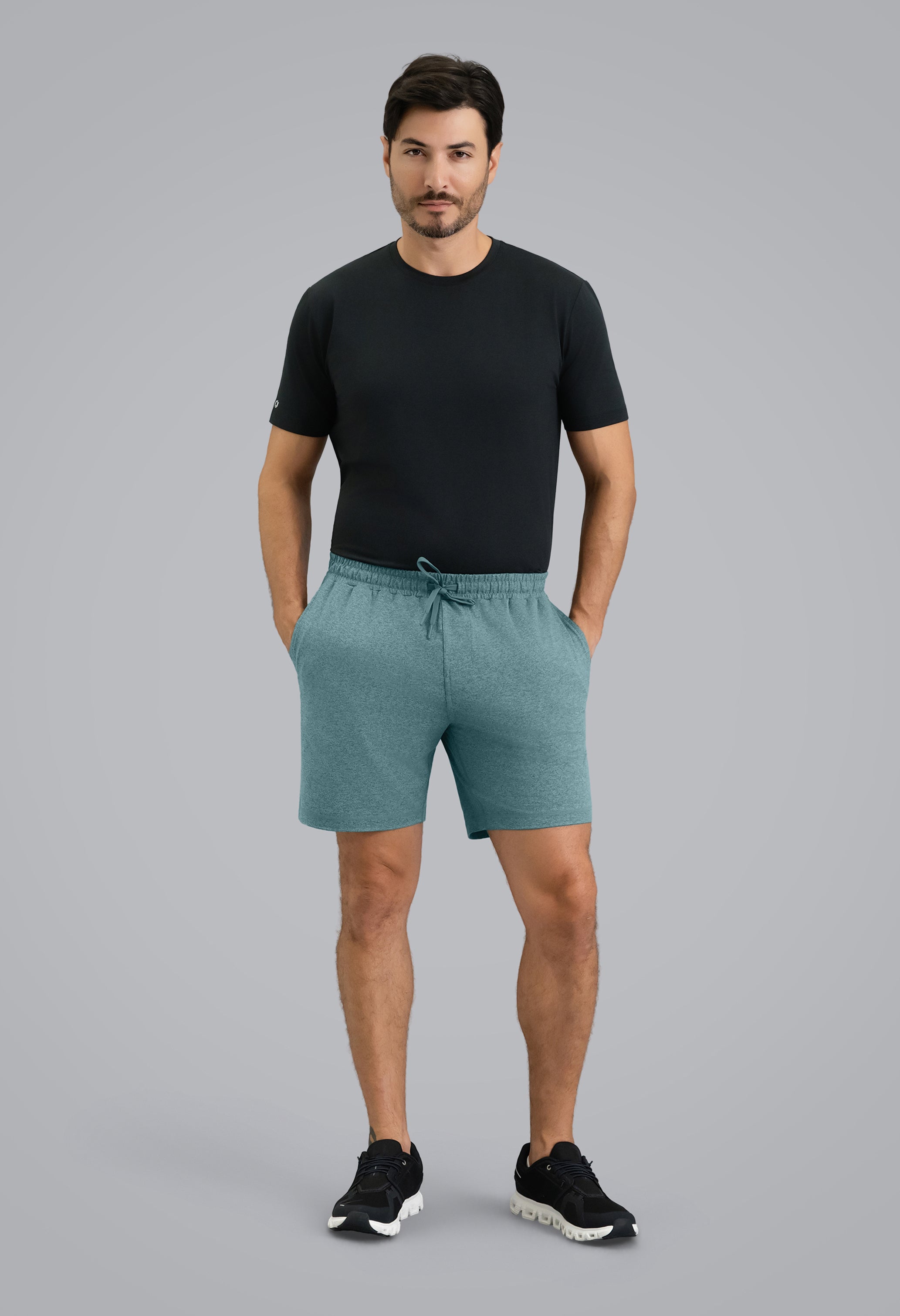 IBKÜL - Men's IBKomfortable Drawstring Short - Color: Teal Heather