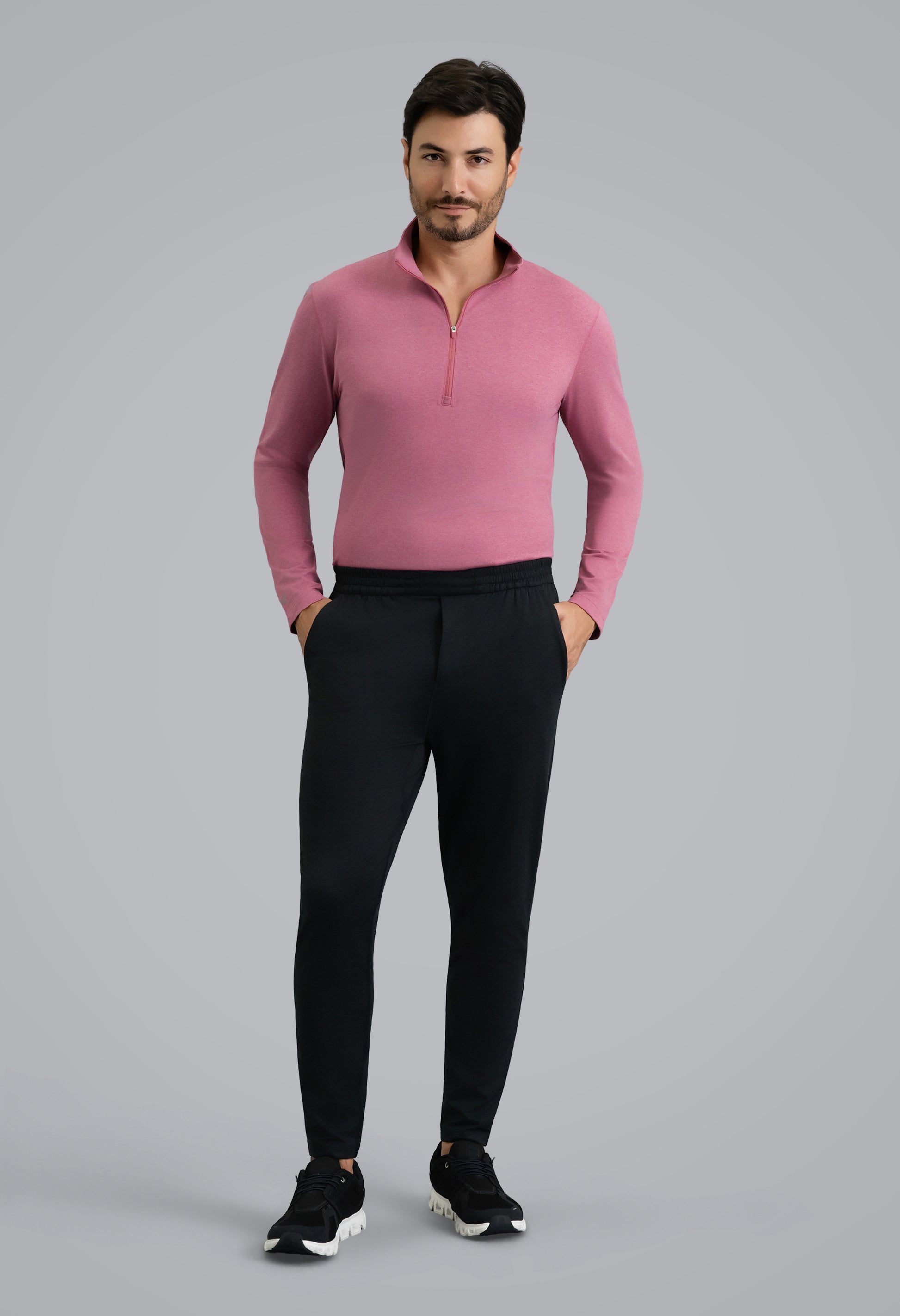 IBKÜL - Men's IBKomfortable Drawstring Jogger - Color: Black Heather
