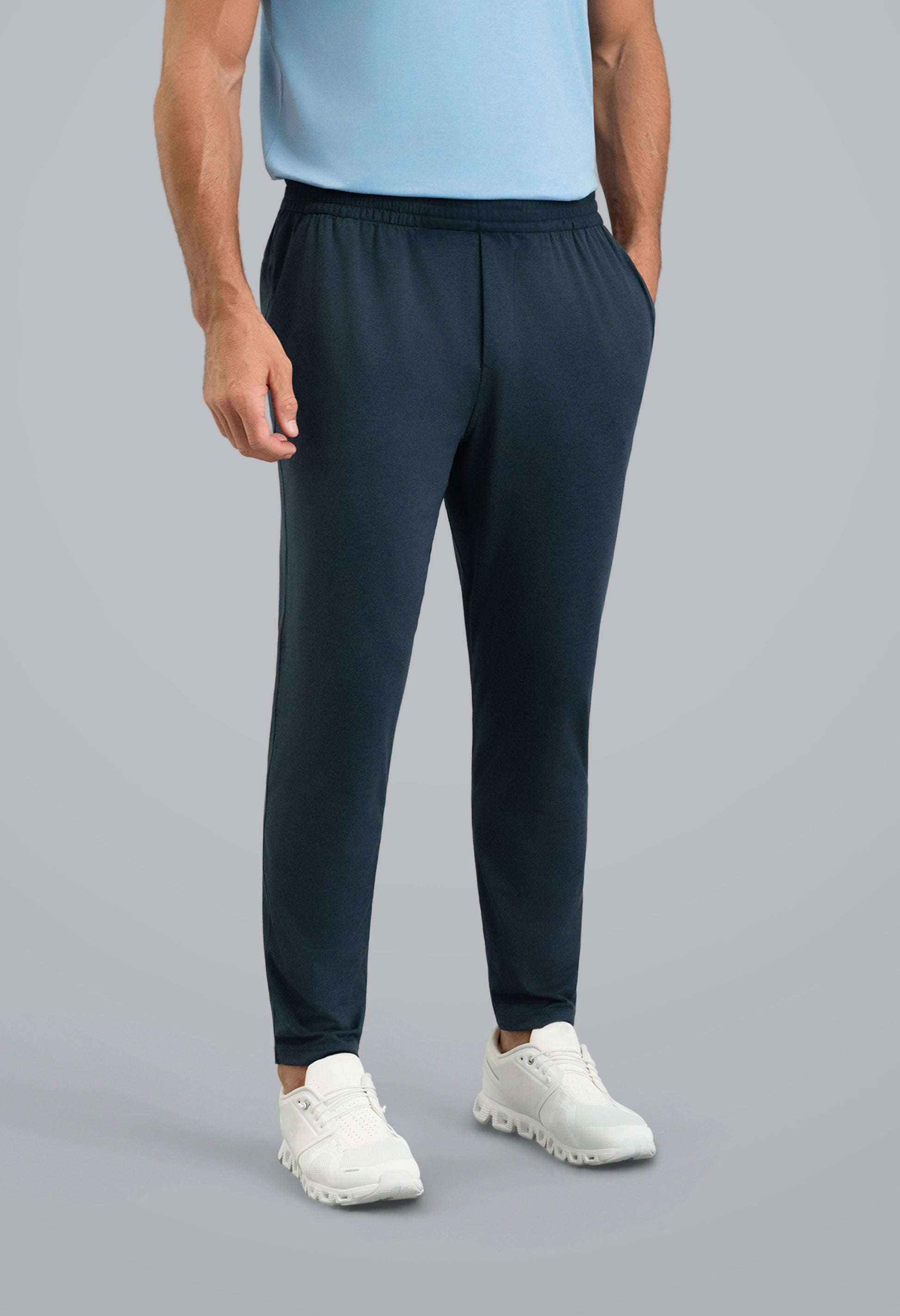 IBKÜL - Men's IBKomfortable Drawstring Jogger - Color: Navy Heather