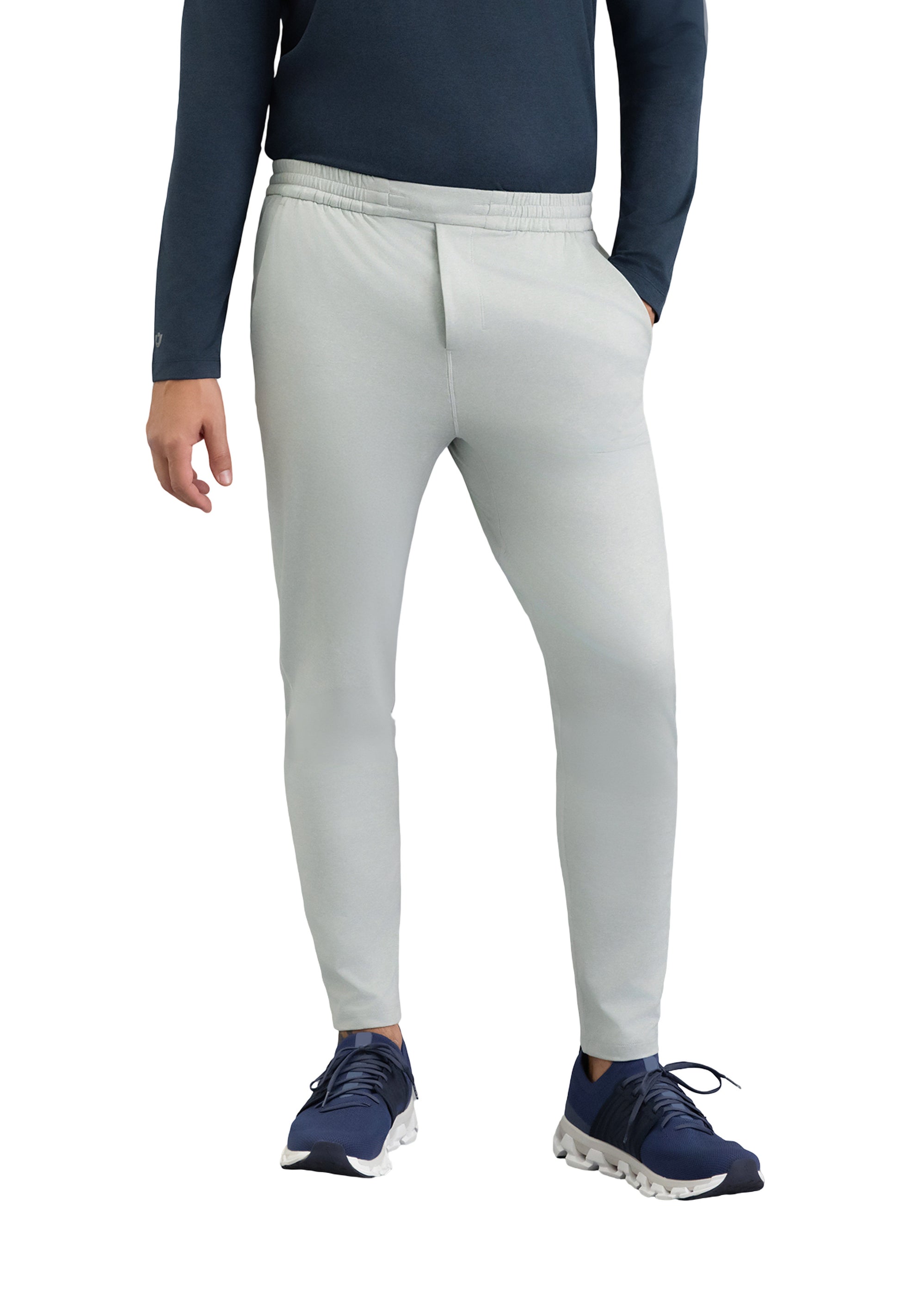 IBKÜL - Men's IBKomfortable Drawstring Jogger - Color: Silver Heather