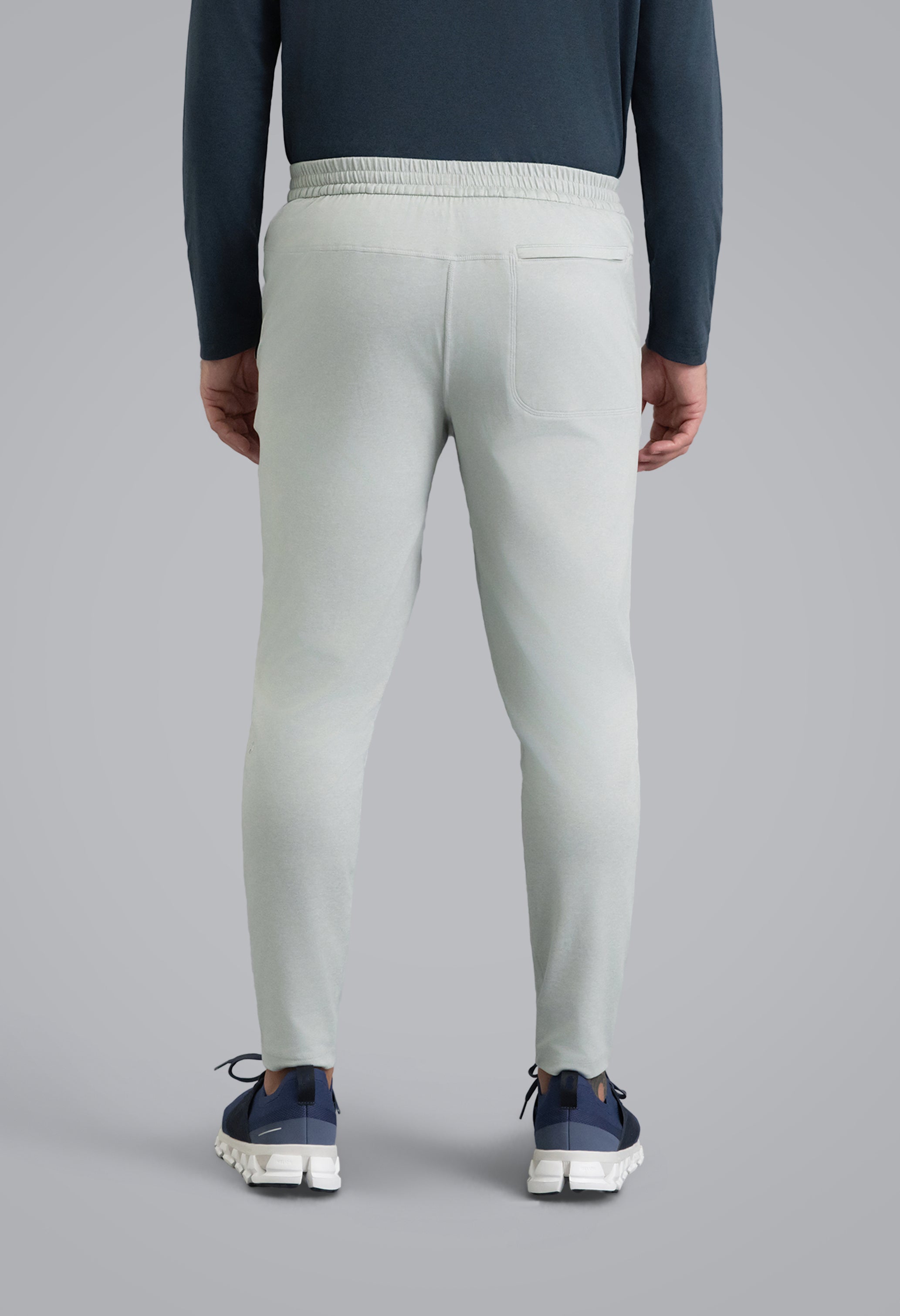 IBKÜL - Men's IBKomfortable Drawstring Jogger - Color: Silver Heather