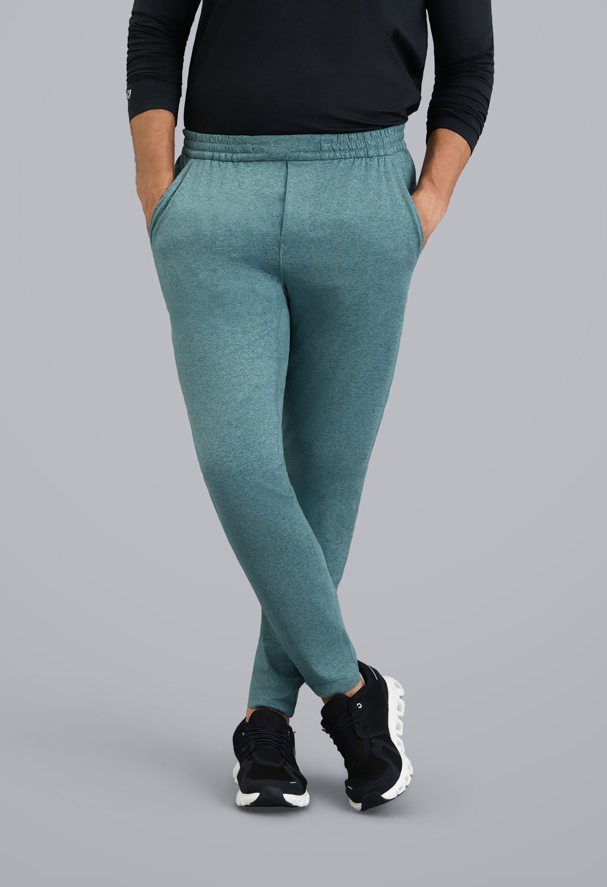 IBKÜL - Men's IBKomfortable Drawstring Jogger - Color: Teal Heather