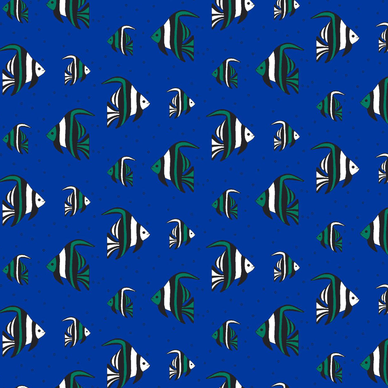IBKÜL - Angel Fish Print Short Sleeve Polo – 94167 (Modern Fit) - Color: Green/Royal/Black