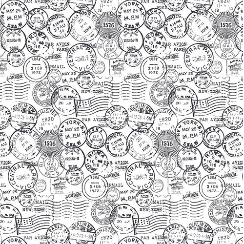 IBKÜL - Antique Stamp Print Short Sleeve Polo - 94147 (Modern Fit) - Color: Black/White