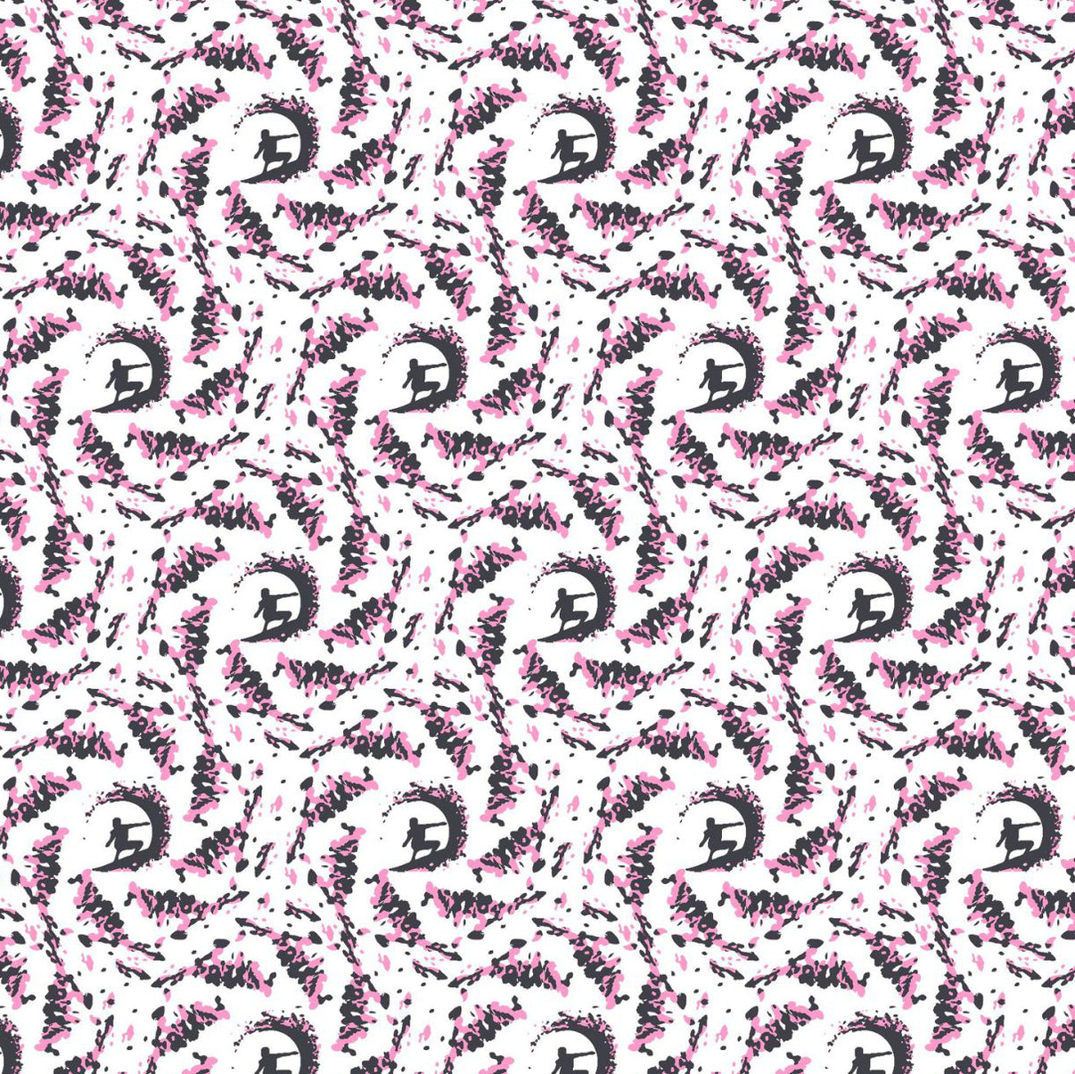 IBKÜL - Big Wave Print Long Sleeve Polo – 95166 (Modern Fit) - Color: Lt. Pink/Charcoal/Wht