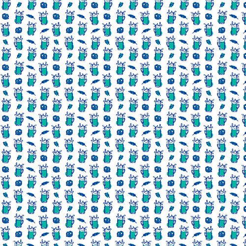 IBKÜL - Beer & Pretzels Print Short Sleeve Polo - 94149 (Modern Fit) - Color: Jade/Royal