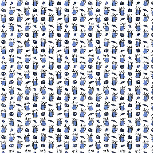 IBKÜL - Beer & Pretzels Print Short Sleeve Polo - 94149 (Modern Fit) - Color: Peri/Black