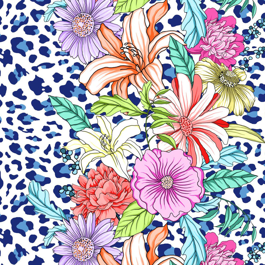 IBKÜL - Carrie Print Sleeveless Polo – 14872 - Color: Blue Multi