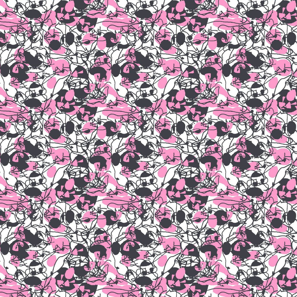 IBKÜL - Chaos Print Long Sleeve Polo – 95162 (Modern Fit) - Color: Lt. Pink/Charcoal