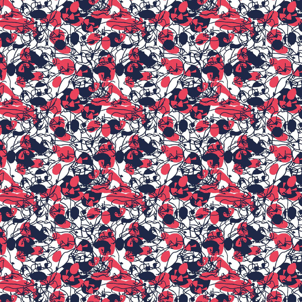 IBKÜL - Chaos Print Long Sleeve Polo – 95162 (Modern Fit) - Color: Watermelon/Ink