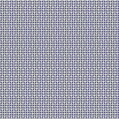 IBKÜL - Circle Grid Print Long Sleeve Polo – 95150 (Modern Fit) - Color: Navy/White/Lavender