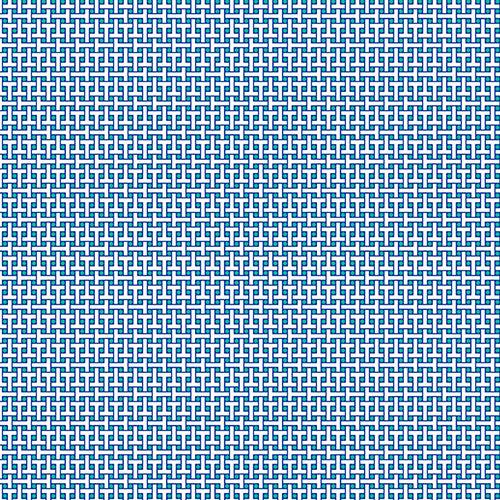 IBKÜL - Circle Grid Print Long Sleeve Polo – 95150 (Modern Fit) - Color: Royal/White/Jade