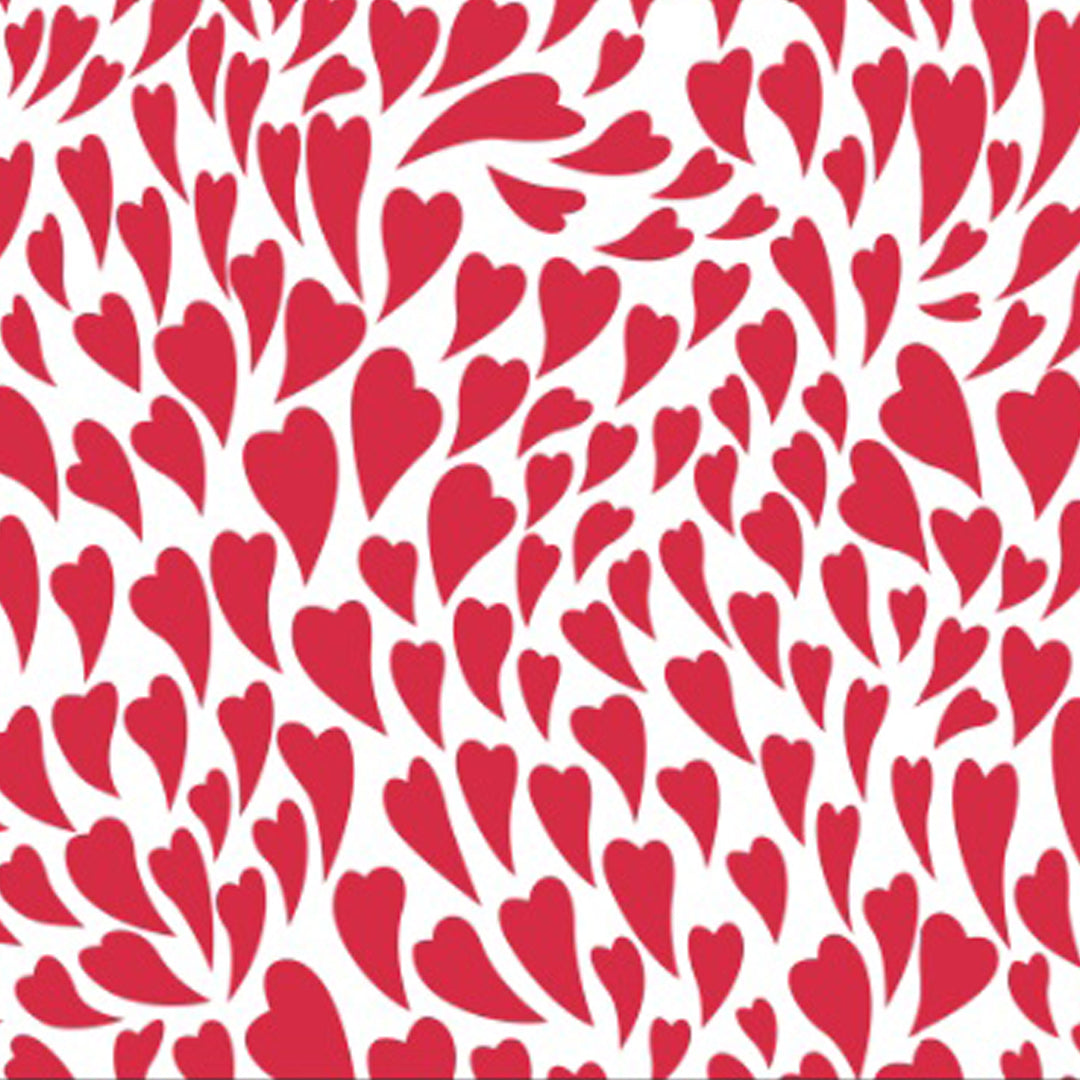 IBKÜL - Davina Print Long Sleeve Mock Neck Top – 10658 - Color: Red/White