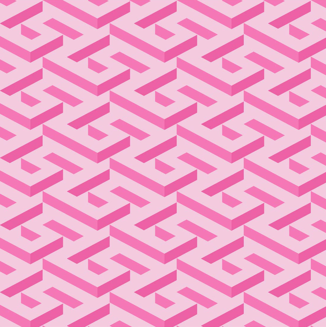 IBKÜL - Fatima Print Long Sleeve Mock Neck Top – 10870 - Color: Hot Pink/Candy Pink