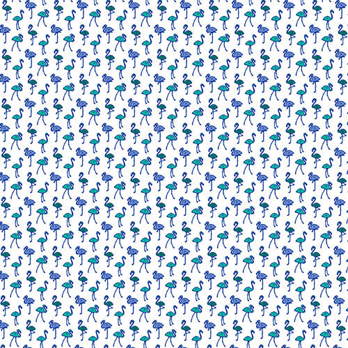 IBKÜL - Flamingo's Print Long Sleeve Polo - 95146 (Modern Fit) - Color: Jade/Green/Peri